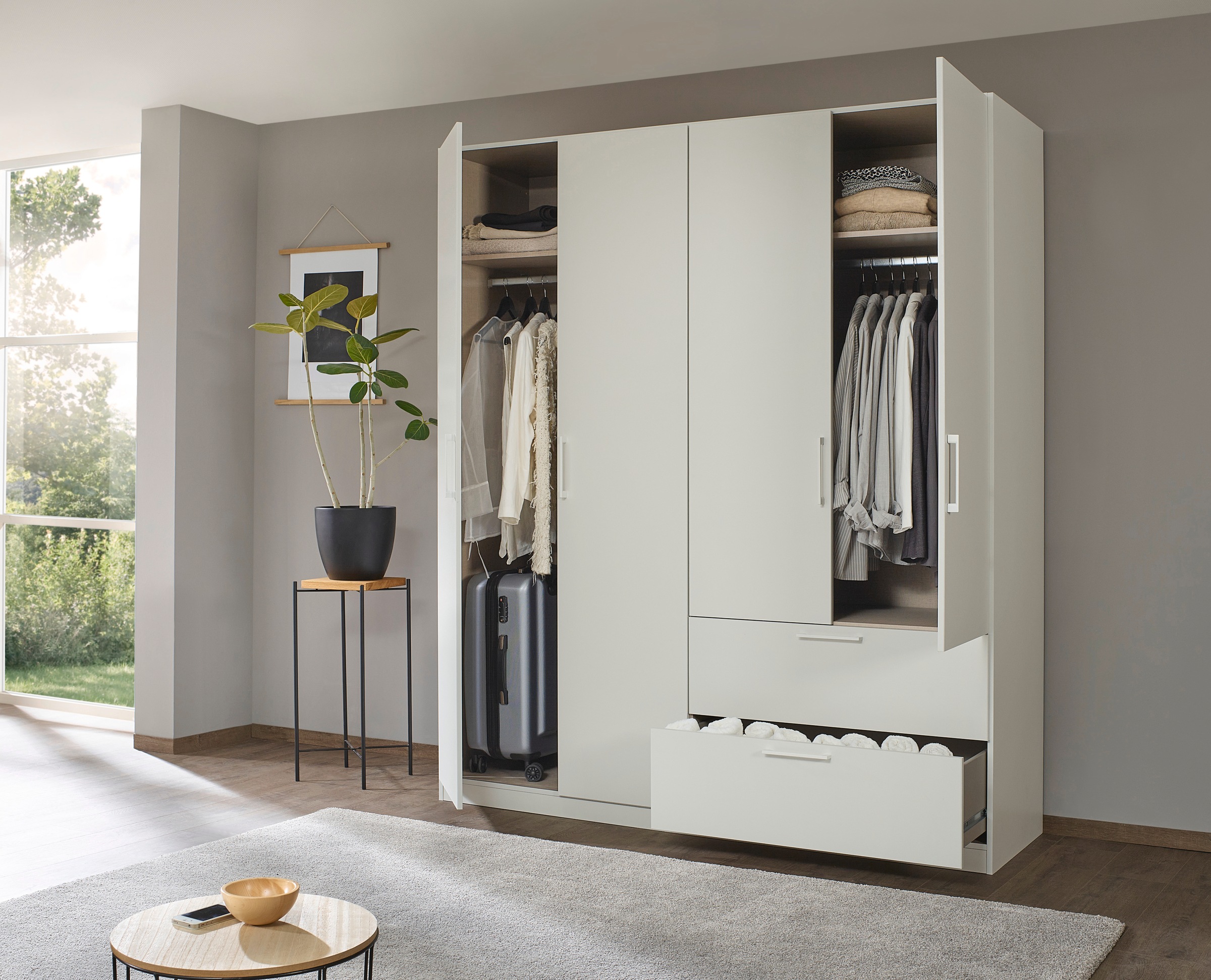 INOSIGN BY RAUCH Schlafzimmer-Set »Komplettschlafzimmer Schlafzimmer Challenger (Set 4-teilig)«, Schrank 2 Breiten, Bett 3 Breiten, 2 Nachttische MADE IN GERMANY