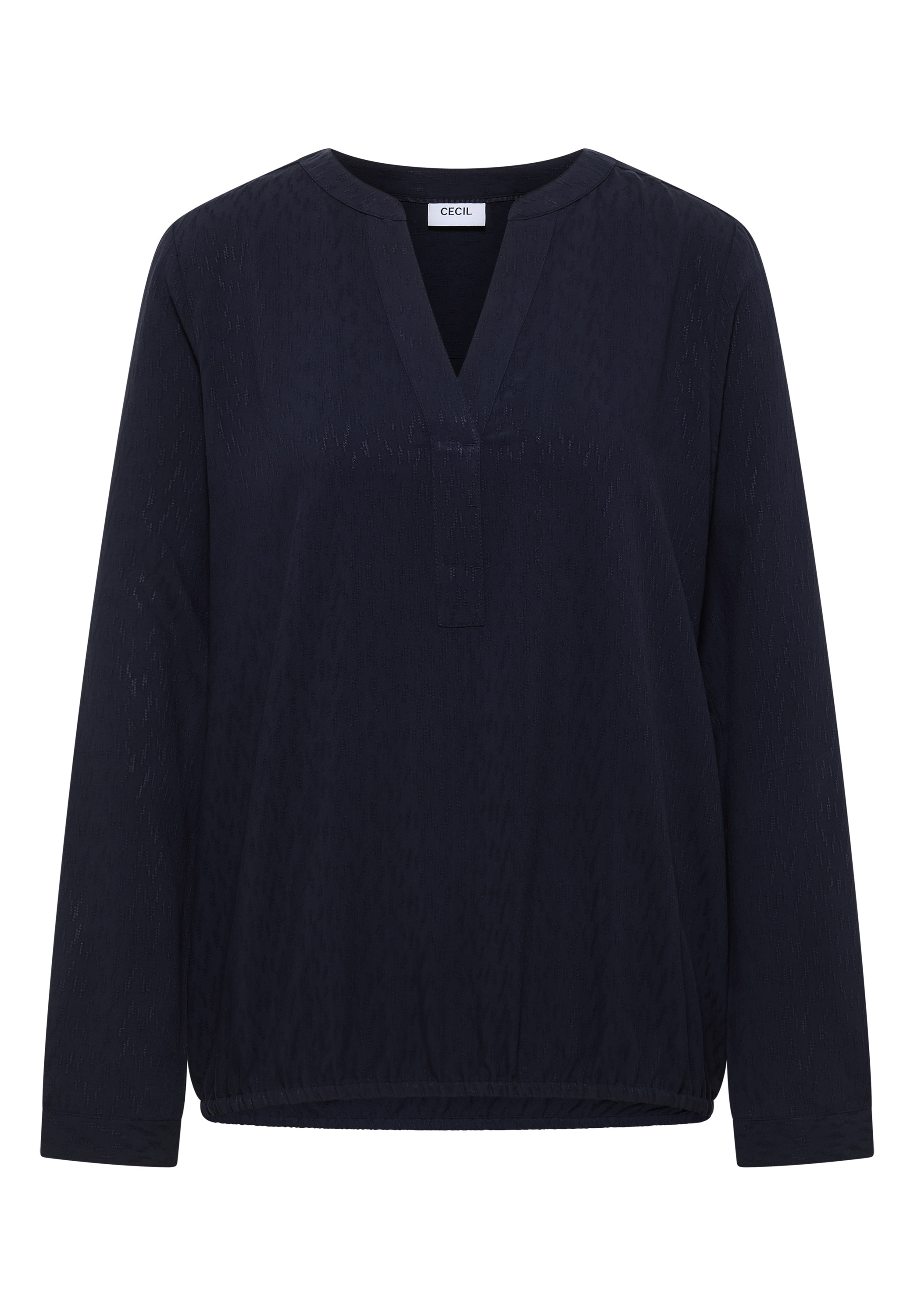 Cecil Langarmbluse mit Elastiksaum