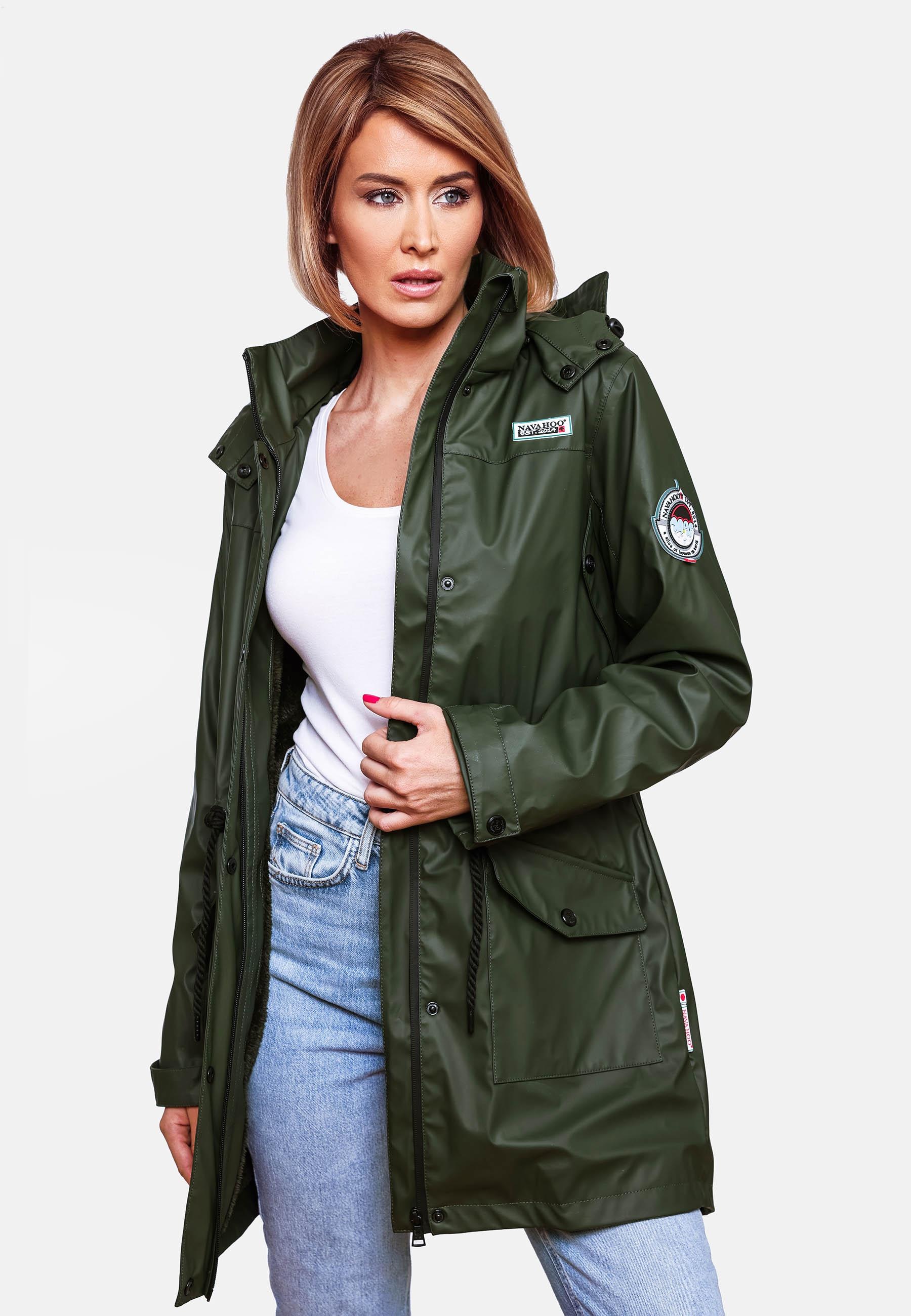 Navahoo Outdoorjacke »Deike«, mit Kapuze, modischer Damen Outdoor Regenmantel