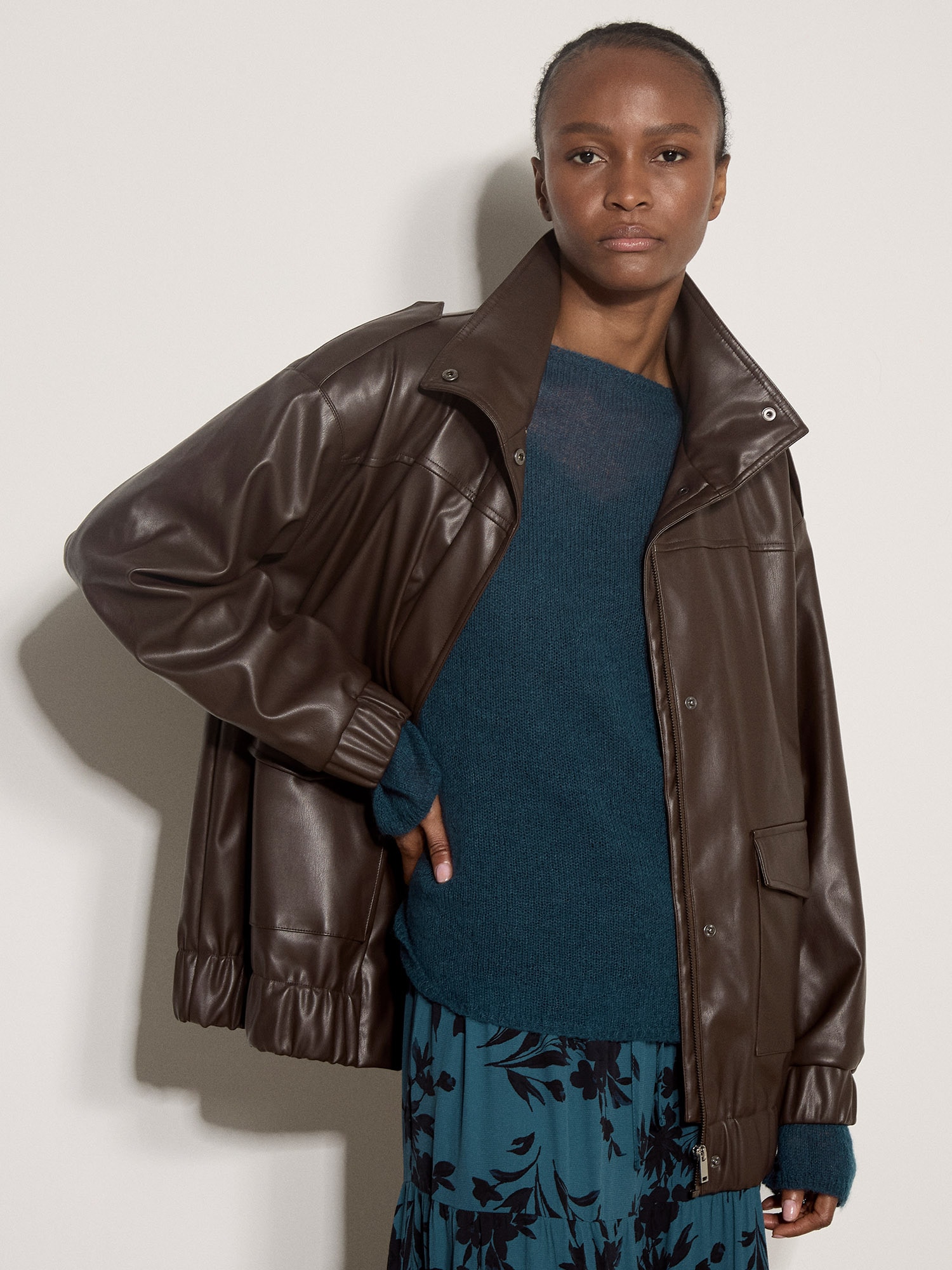 Apricot Strickpullover »Leichter, gebürsteter Oversize-Pullover« mit U-Boot-Ausschnitt