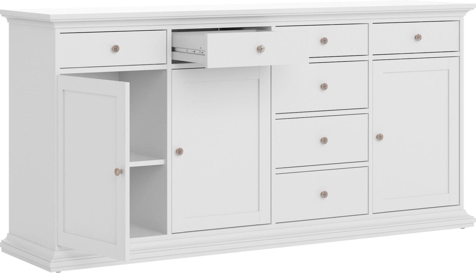 Home affaire Kommode »Paris«, mit vielen Stauraummöglichkeiten und Rahmenoptik, Breite 188,6 cm