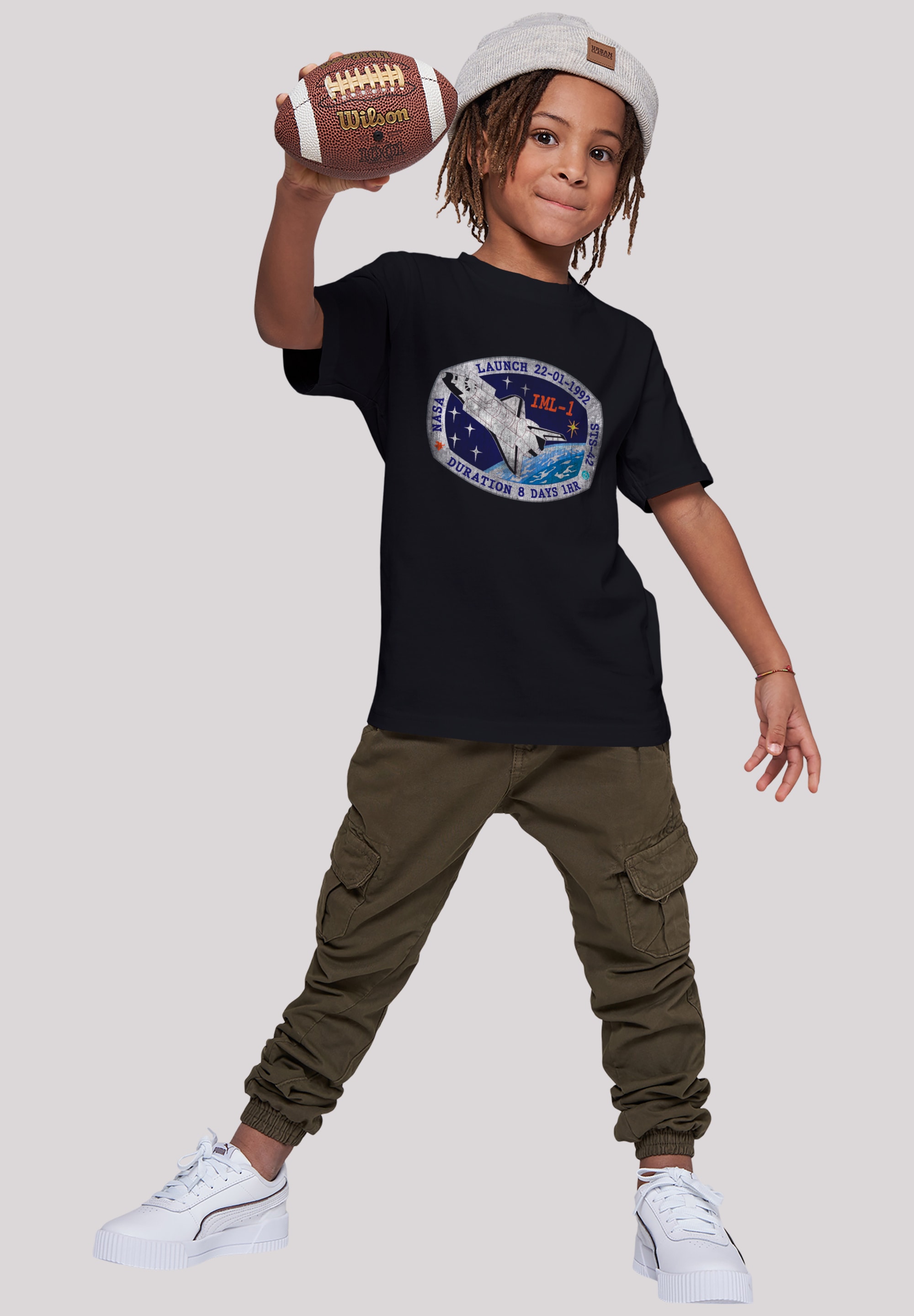 F4NT4STIC T-Shirt »NASA STS 42 Discovery Mission Badge Distressed«, Premium Qualität
