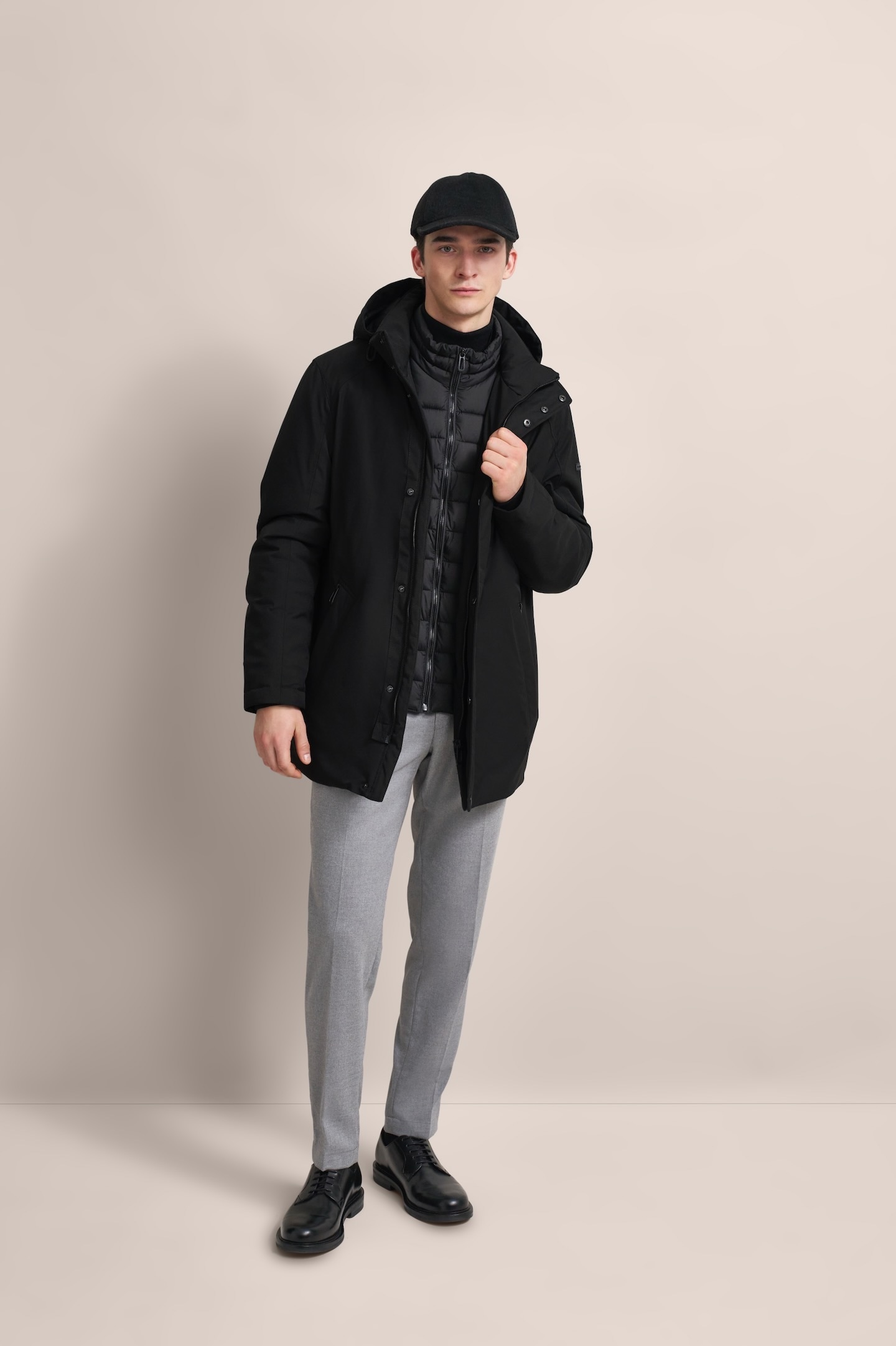 bugatti Langjacke, mit Kapuze, mit wasserfester Eigenschaft