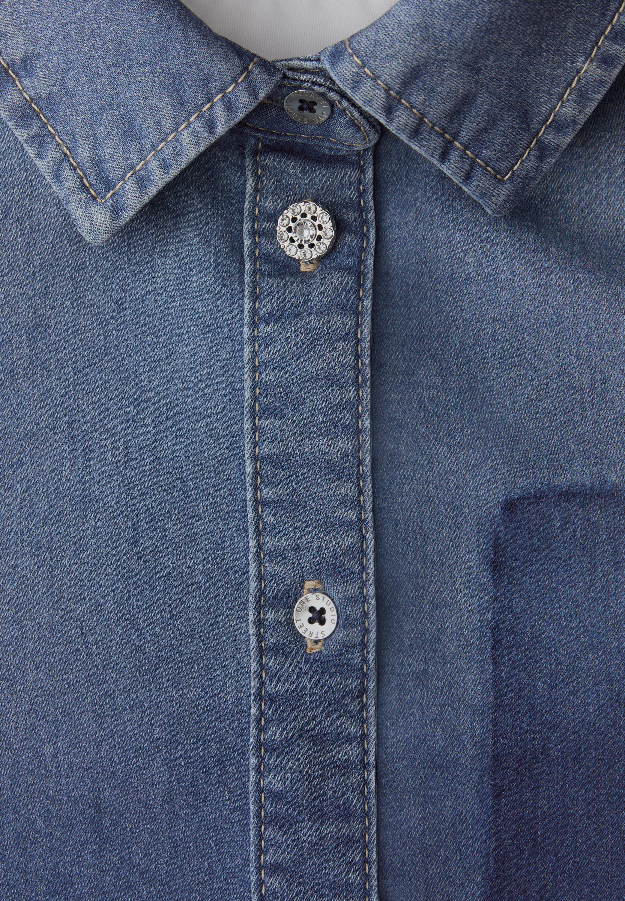 STREET ONE STUDIO Langarmbluse im Denim-Style