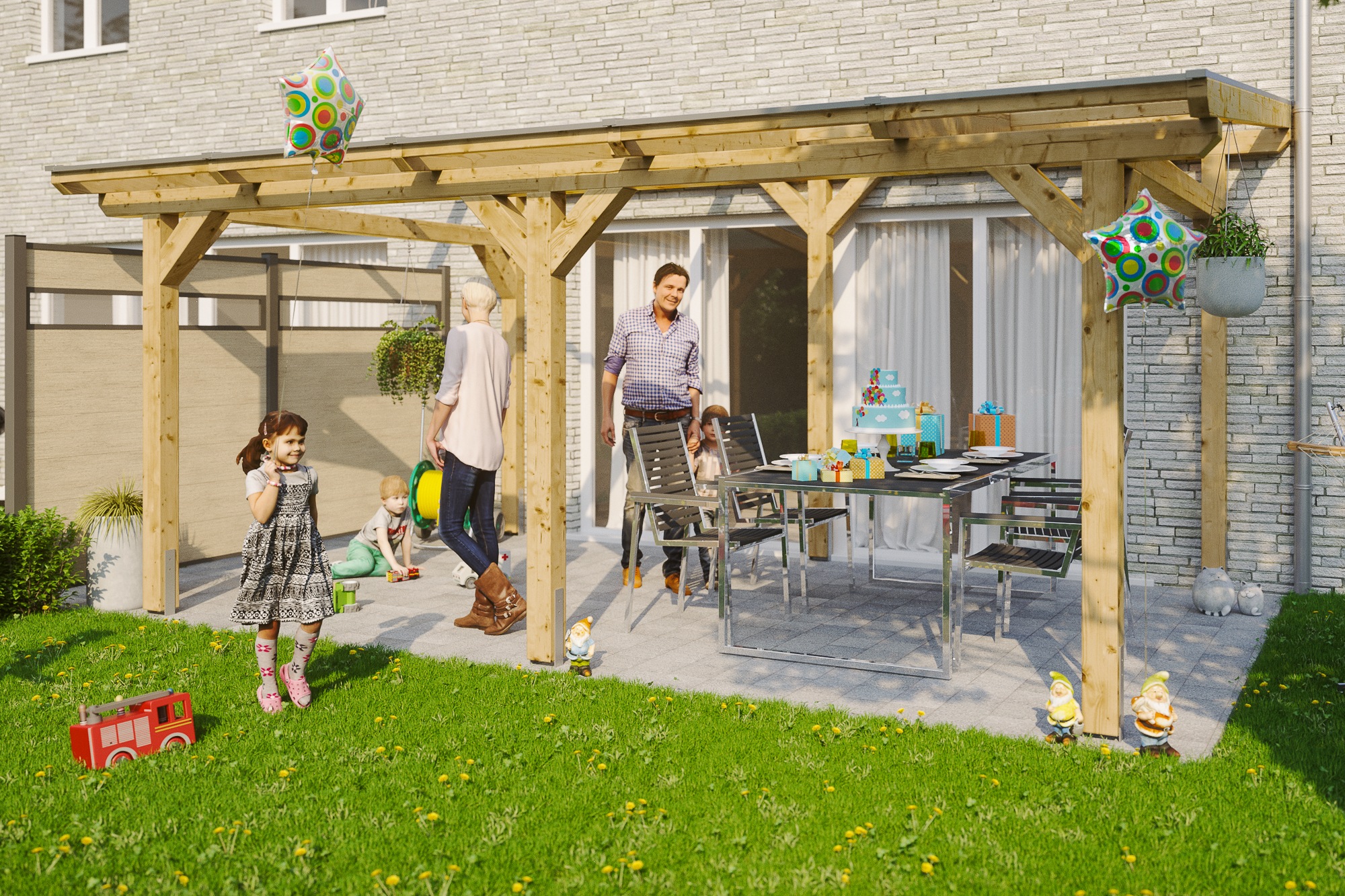 Skanholz Terrassendach »Siena«, Leimholz