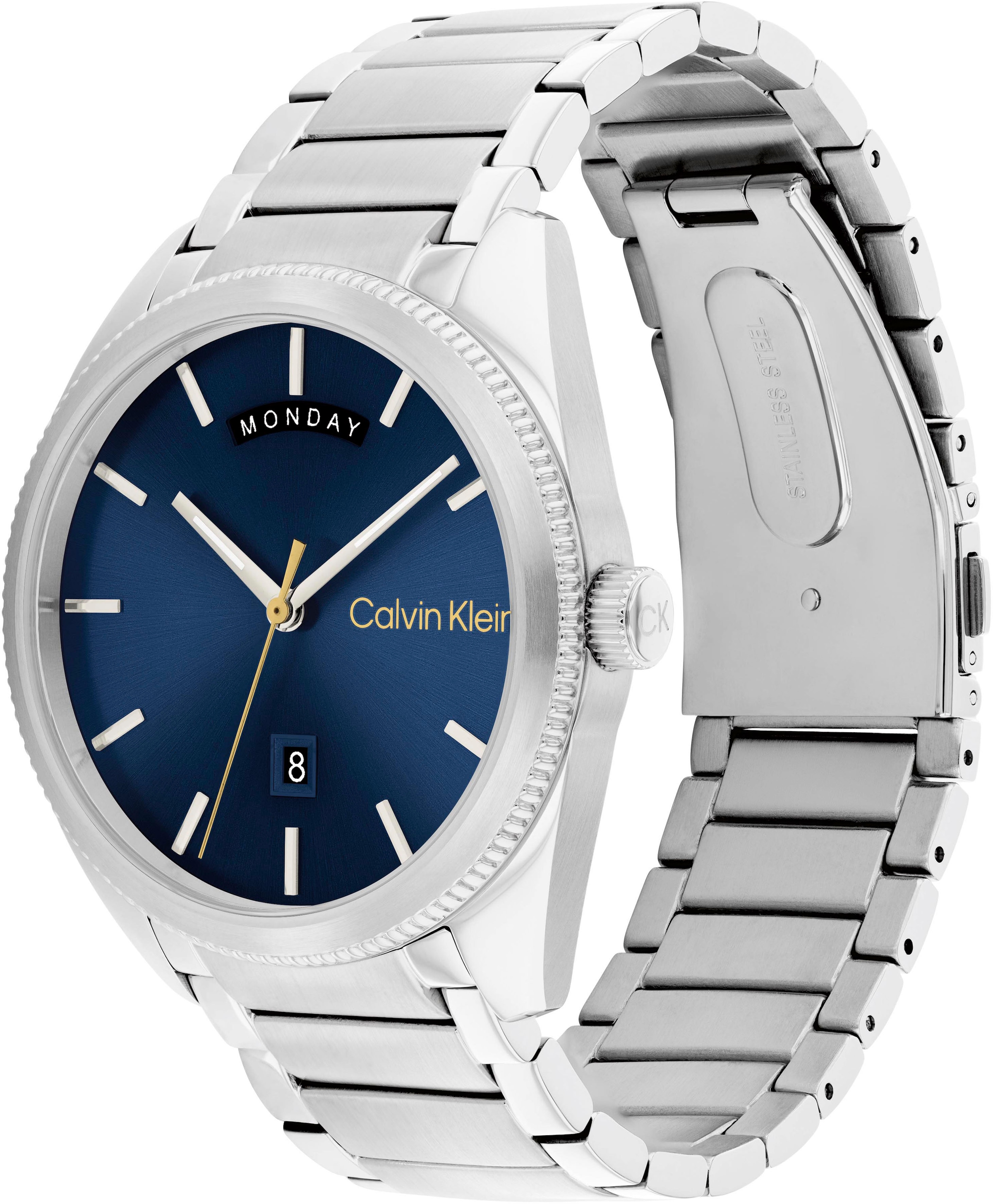 Calvin Klein Quarzuhr »TIMELESS«, Armbanduhr, Herrenuhr, Datum, Mineralglas, IP-Beschichtung