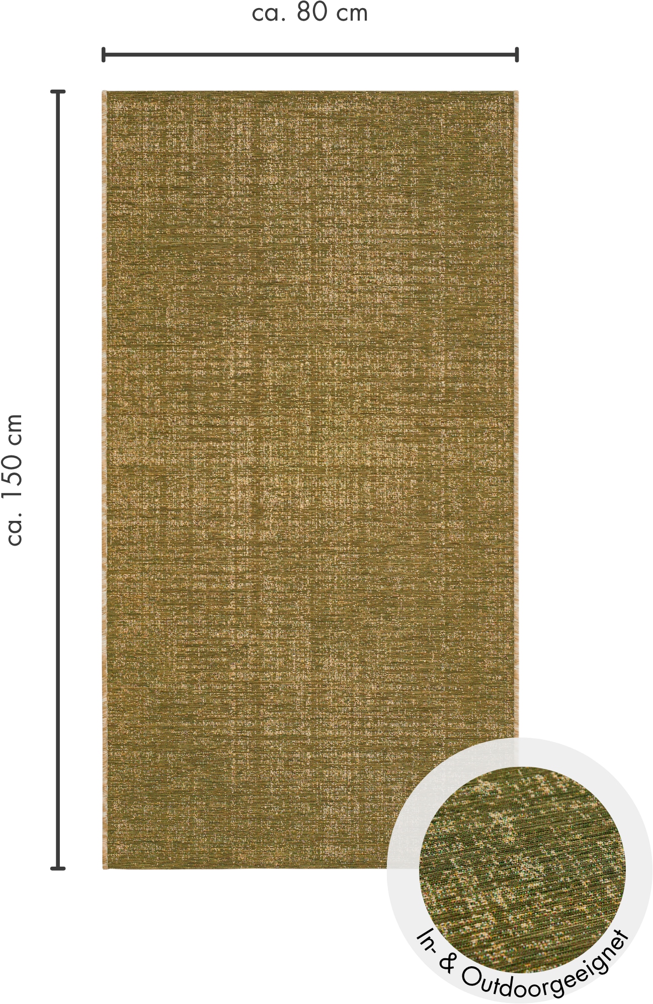 LUXOR living Teppich »Patio«, rechteckig, 3 mm Höhe, In- und Outdoor geeignet; Balkon; Terrasse; Kurzflor; Wohnzimmer