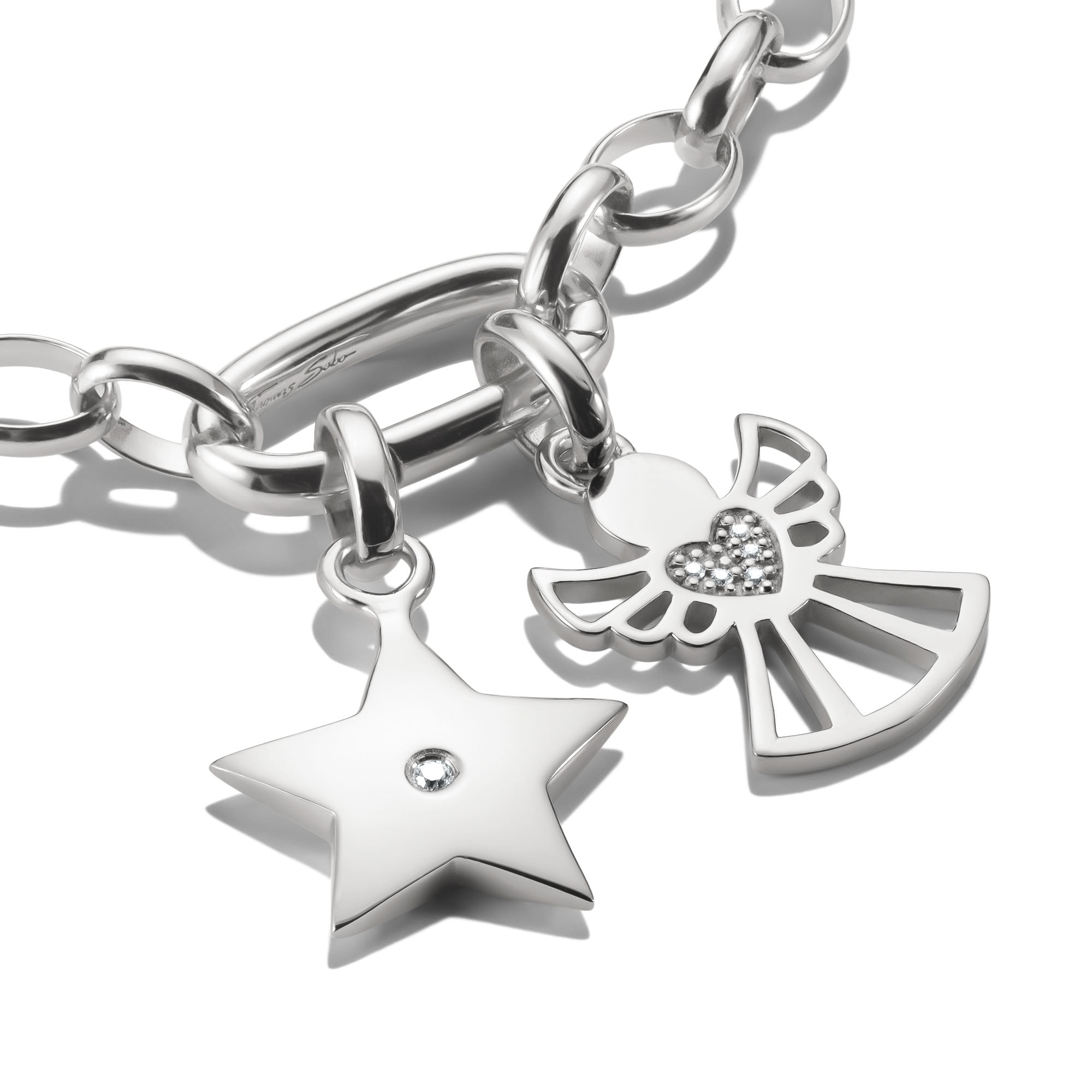 THOMAS SABO Charm Stern »Charm Stern der Hoffnung - Connect, CC1238-051-14, CC1238-414-14«, mit Zirkonia (synth.)