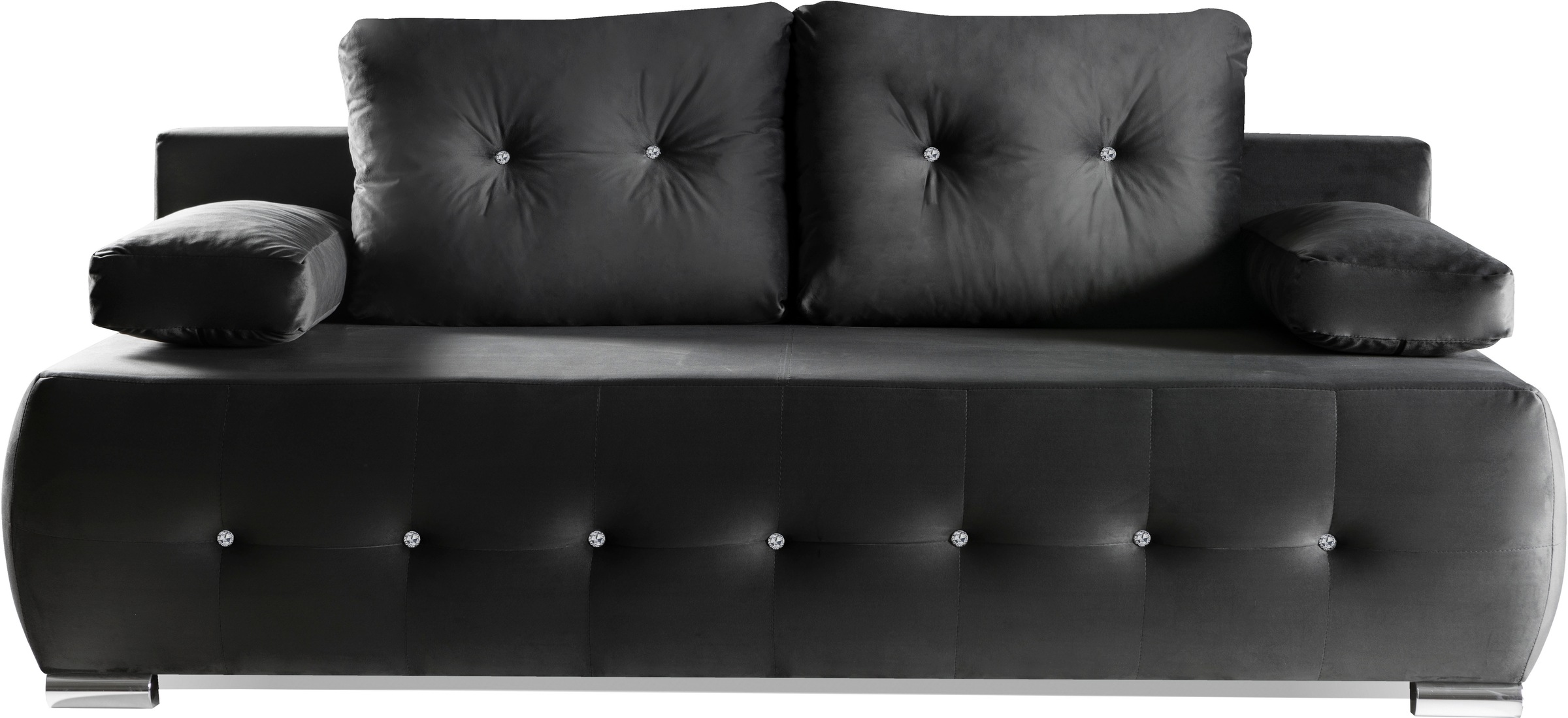 WERK2 Schlafsofa "Monaco Design Bettsofa, pflegeleichter Samtoptik Bezug, B günstig online kaufen