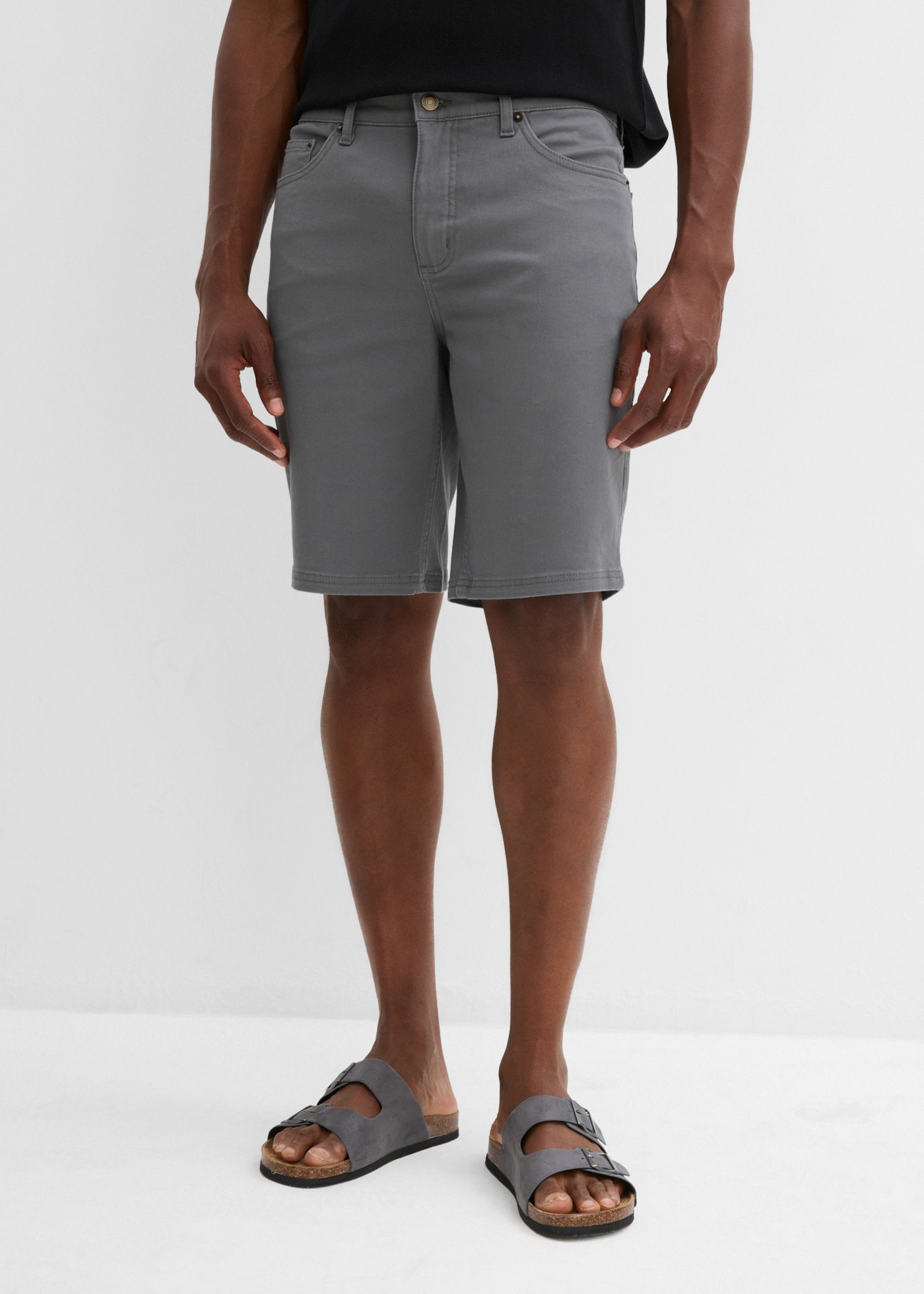 bonprix Bermudas  aus Baumwolle mit Elasthan, mit Stretchanteil, erhöhter Bund