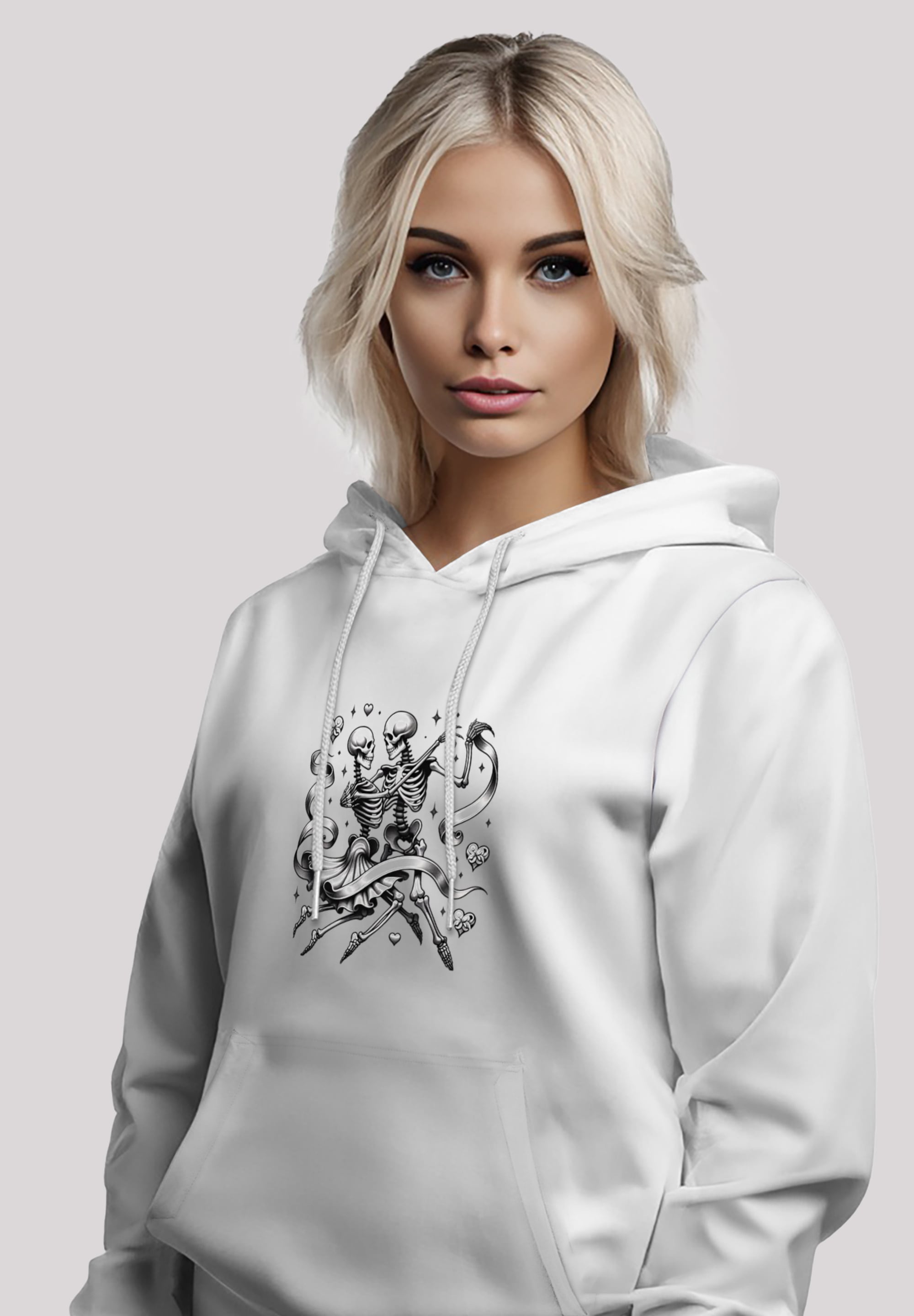 F4NT4STIC Kapuzenpullover »Skelettpaar tanzt mit Band«, Premium Qualität