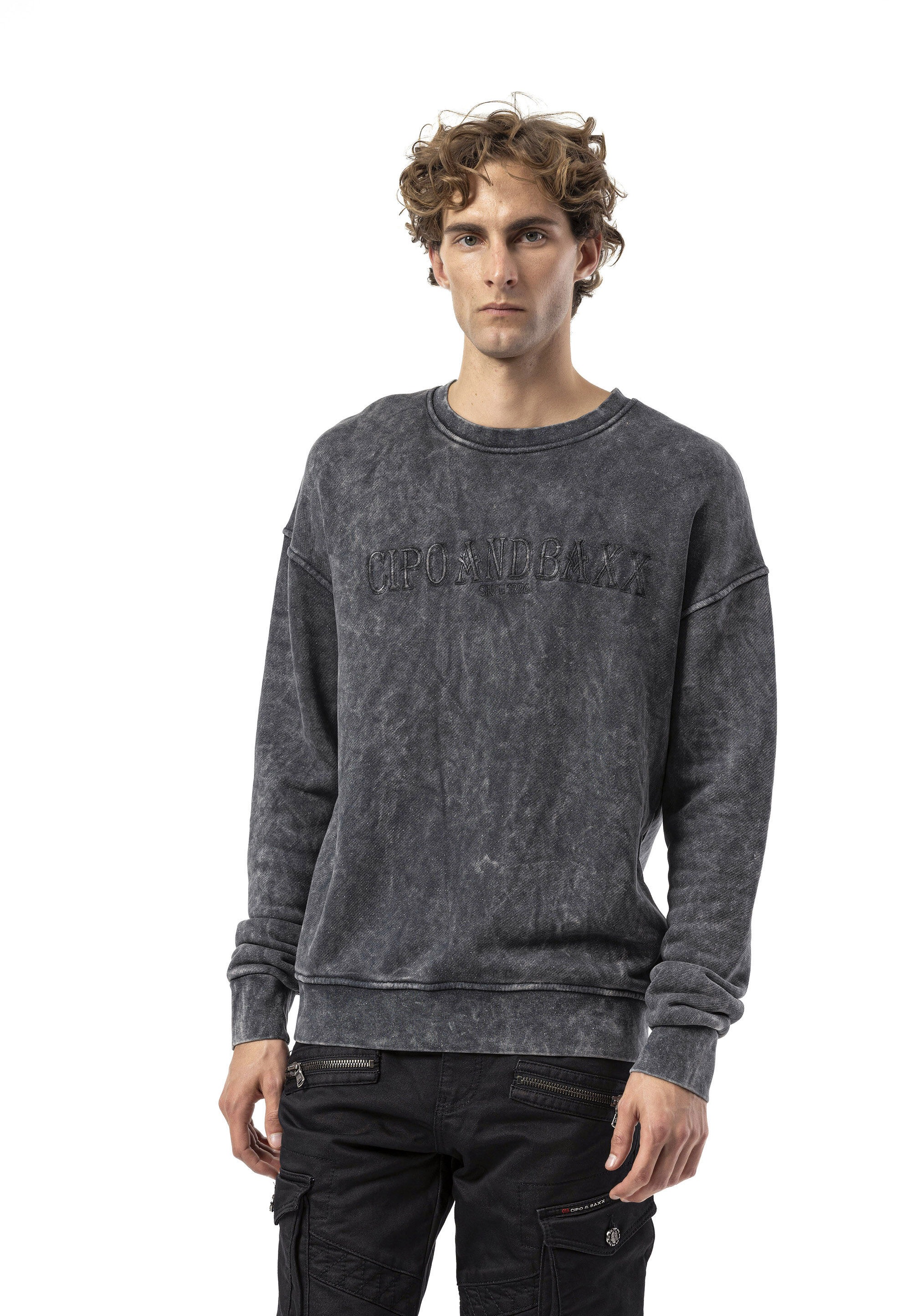Cipo & Baxx Sweatshirt »CL595«, mit Rundhalsausschnitt
