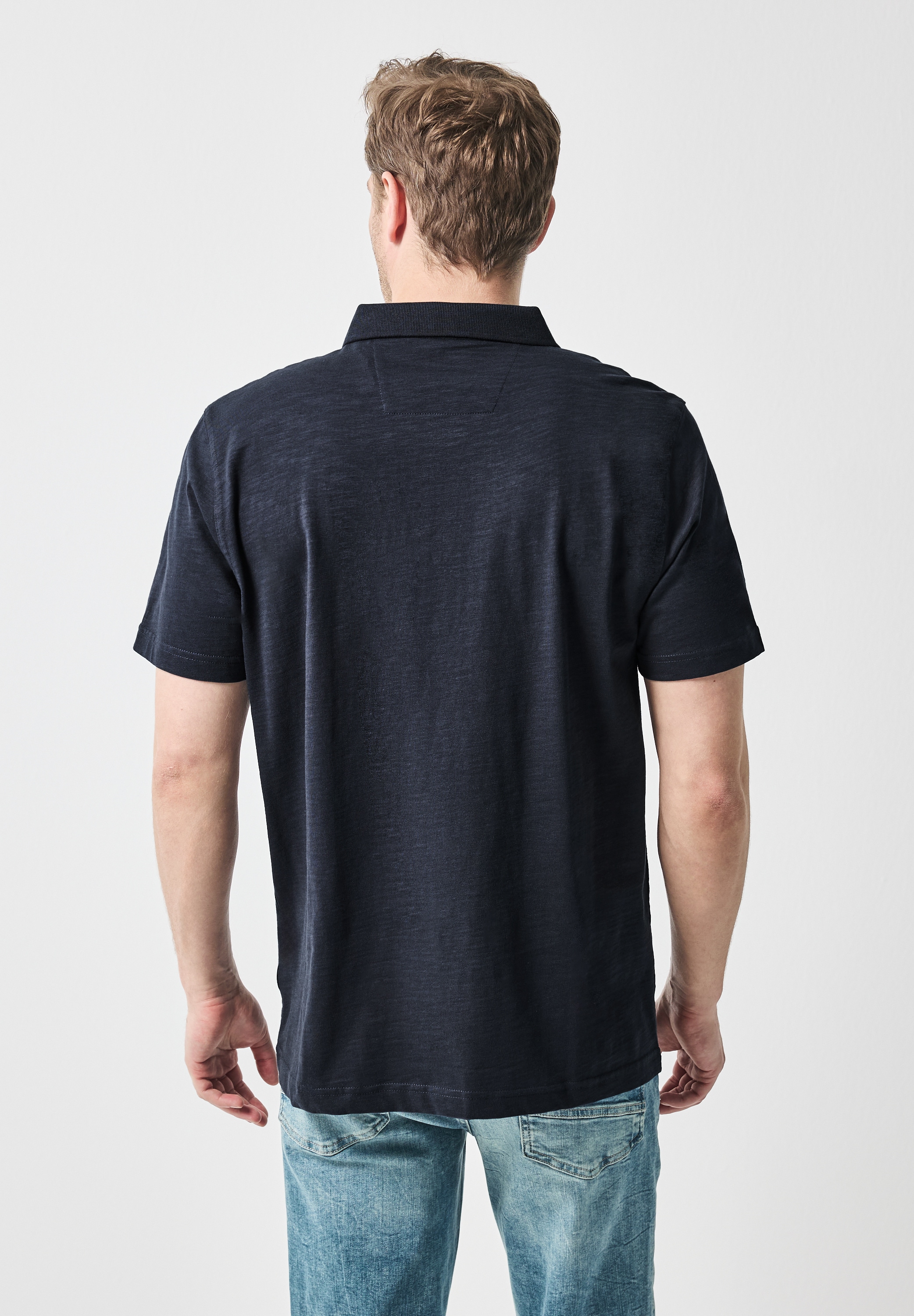 STREET ONE MEN Poloshirt, aus reiner Baumwolle