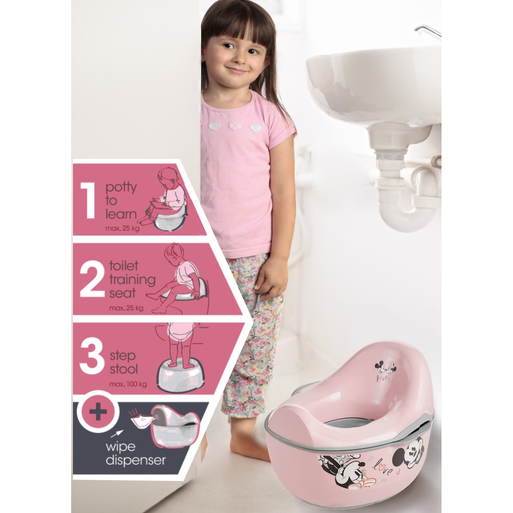 keeeper Toilettentrainer »kasimir babytopf deluxe 4in1, minnie nordic pink«