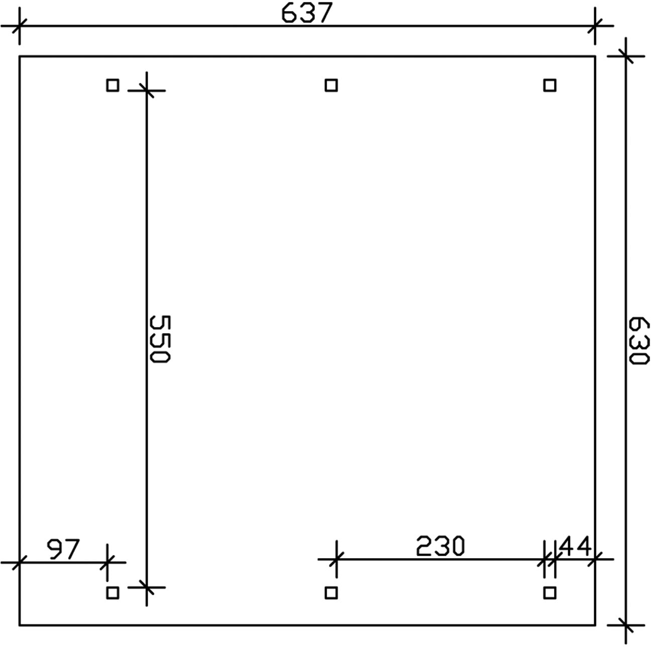 Skanholz Doppelcarport »Wendland«, Holz, 550 cm, Anthrazit, rote Blende