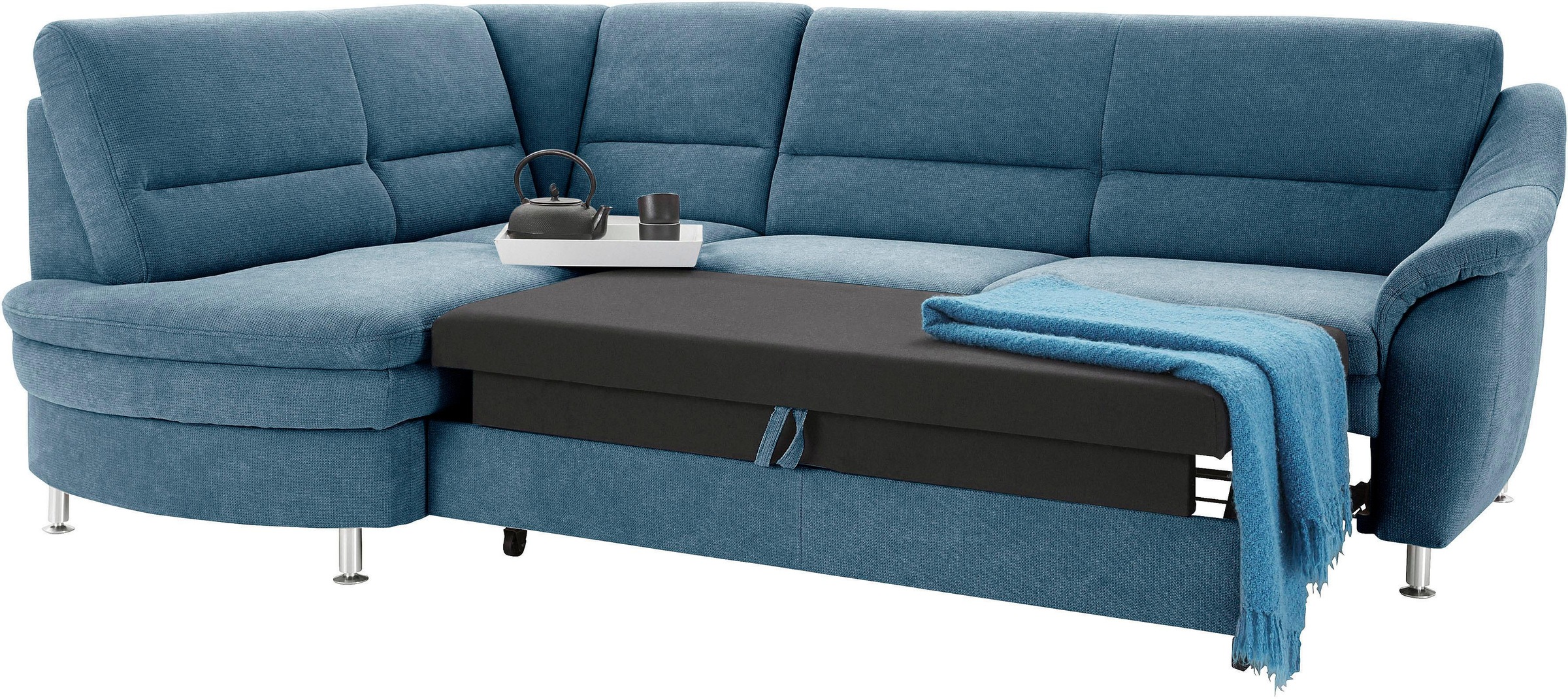 sit&more Ecksofa »Cardoso L-Form«, mit Federkern, wahlweise mit Bettfunktion und Schubkasten