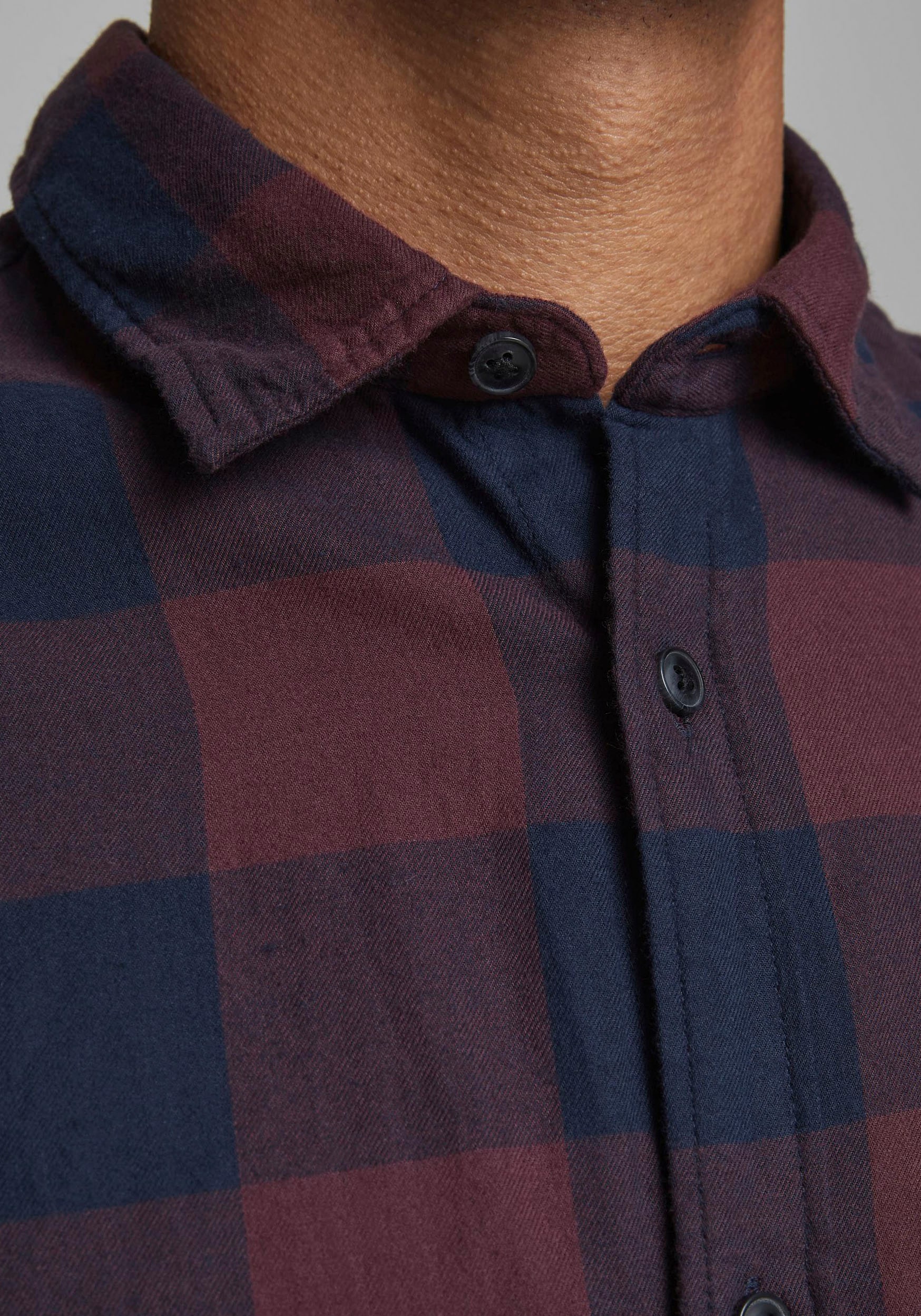 Jack & Jones Karohemd »JJ JJEGINGHAM TWILL SHIRT L/«