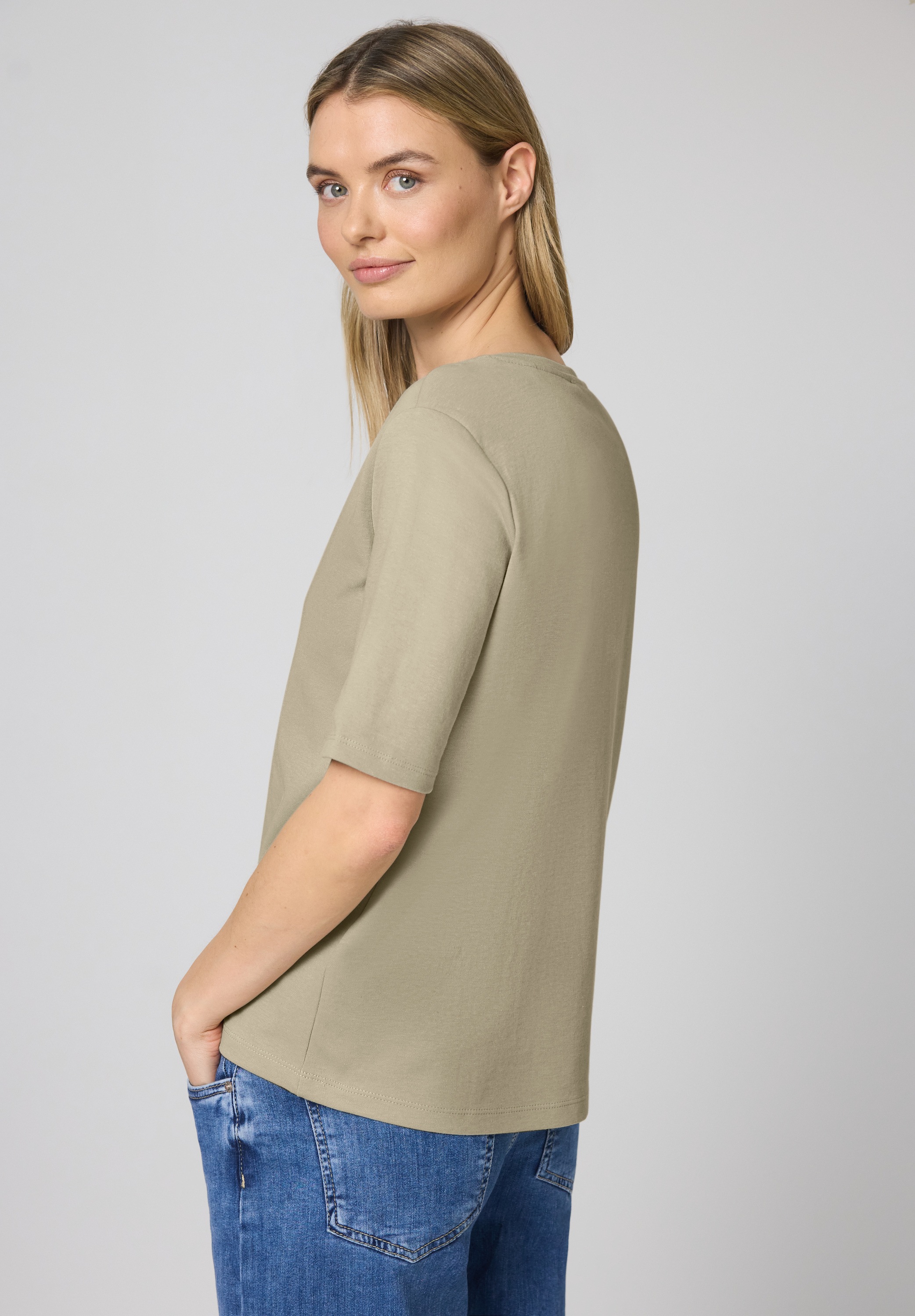 Thumbnail - STREET ONE V-Shirt aus reiner Baumwolle