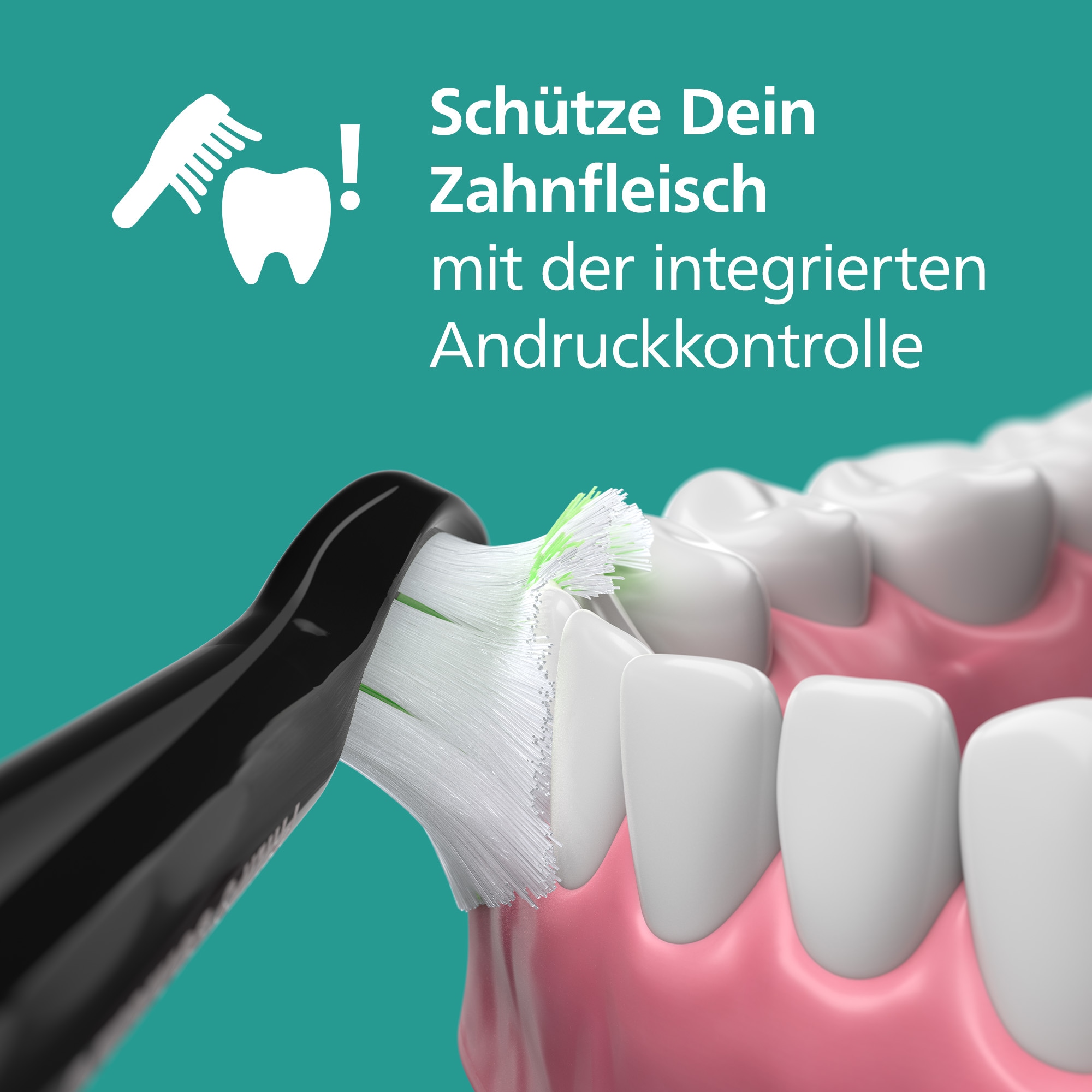 Philips Sonicare Elektrische Zahnbürste »Series 5300«, 1 St. Aufsteckbürsten, mit Andruckkontrolle, 2 Intensitätsstufen, inkl. Ladegerät, Reiseetui