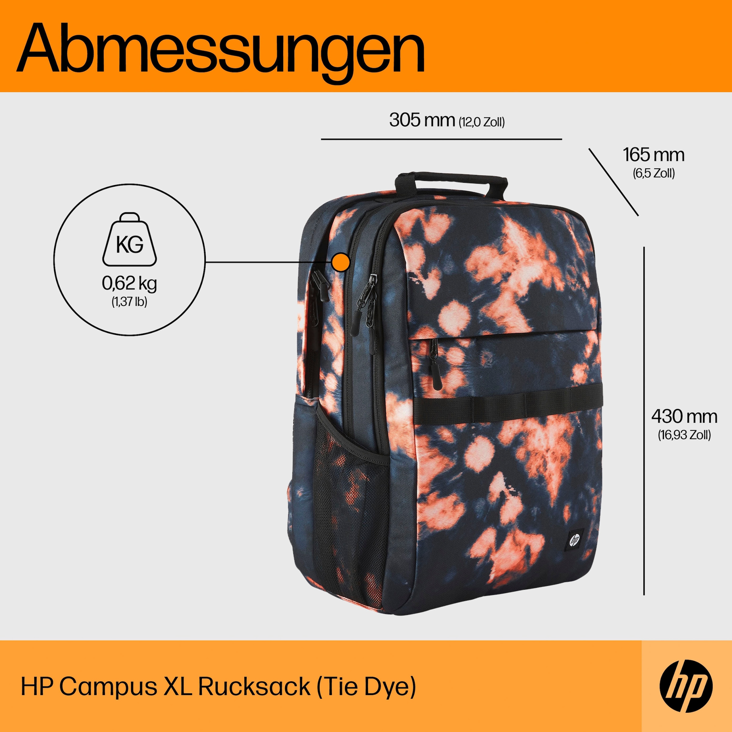 HP Notebook-Rucksack »Campus XL (Tie Dye)«