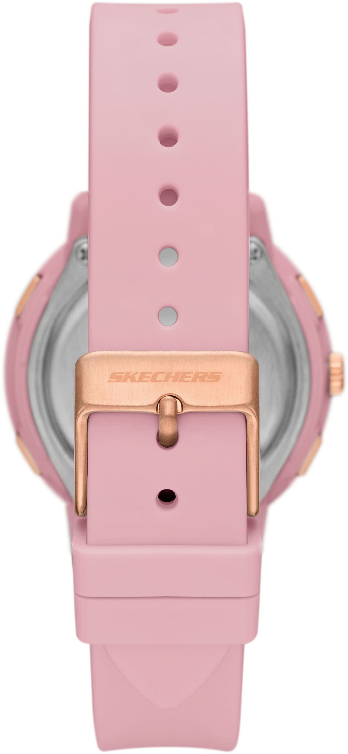 Skechers Chronograph »SALERNO«, Quarzuhr, Armbanduhr, Damenuhr, Silikonarmband, analog, digital