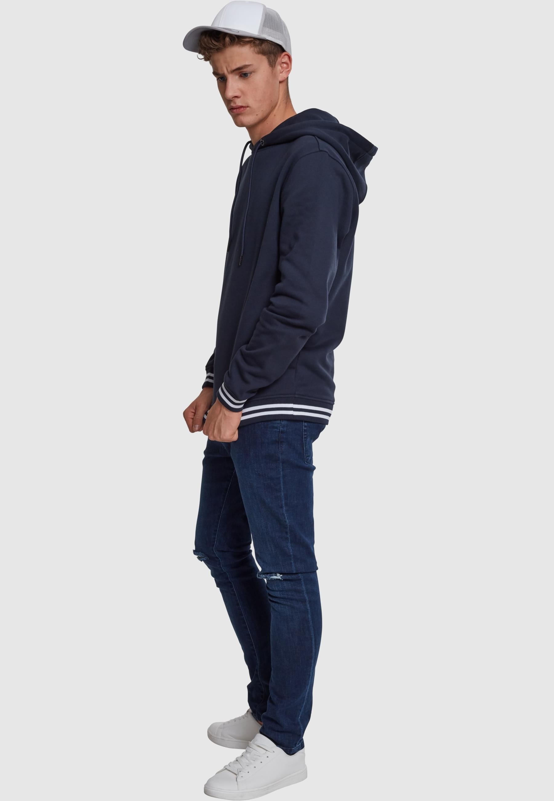 URBAN CLASSICS Sweatshirt »Urban Classics Herren College Sweat Hoody«, (1 tlg.)