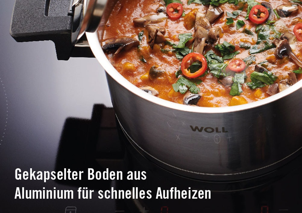 WOLL Topf-Set »Concept« Edelstahl 18/10 Set, 6 Stk. tlg. 5 mm dicker, vollständig gekapselter Boden