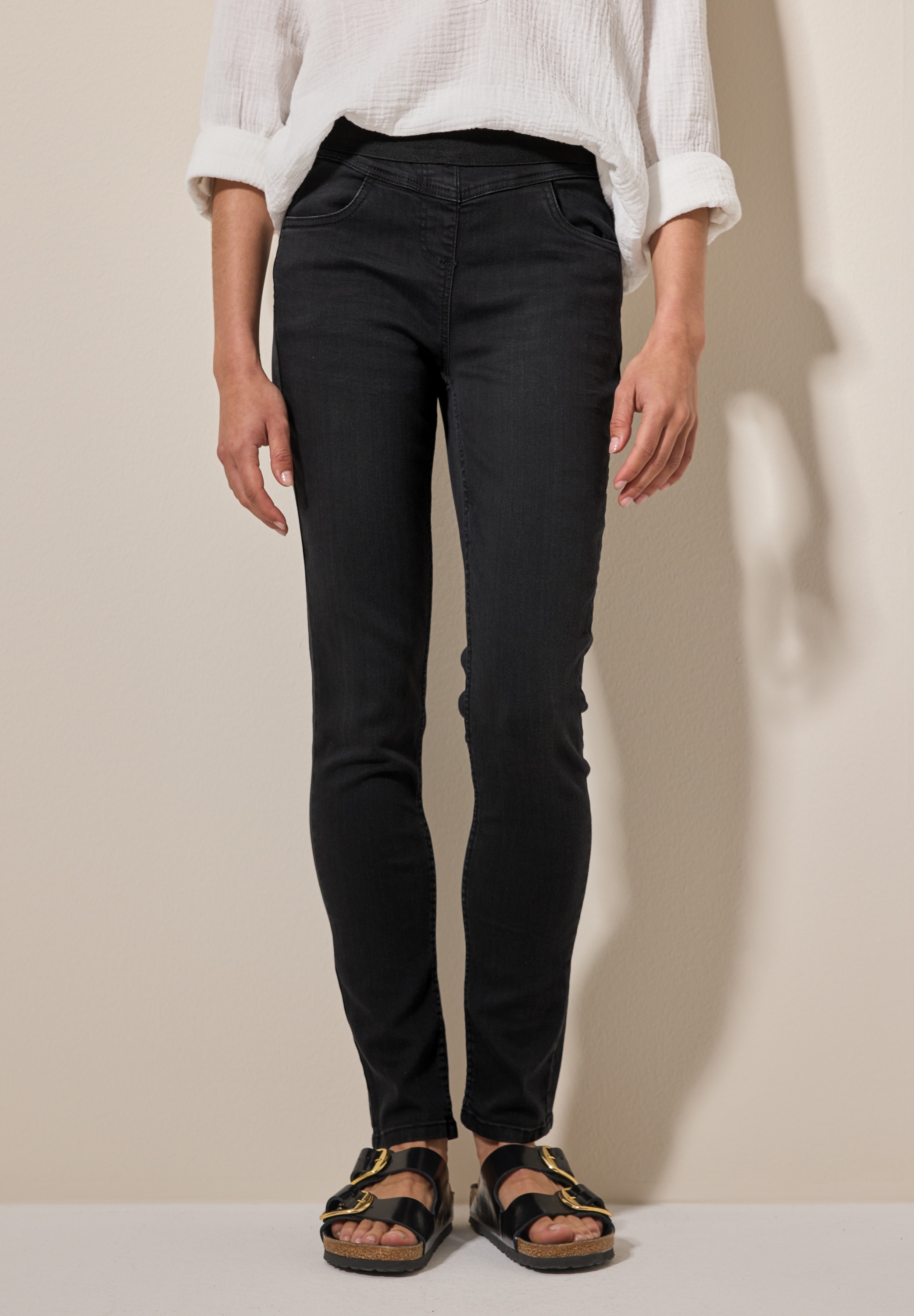 Cecil Gerade Jeans, High Waist