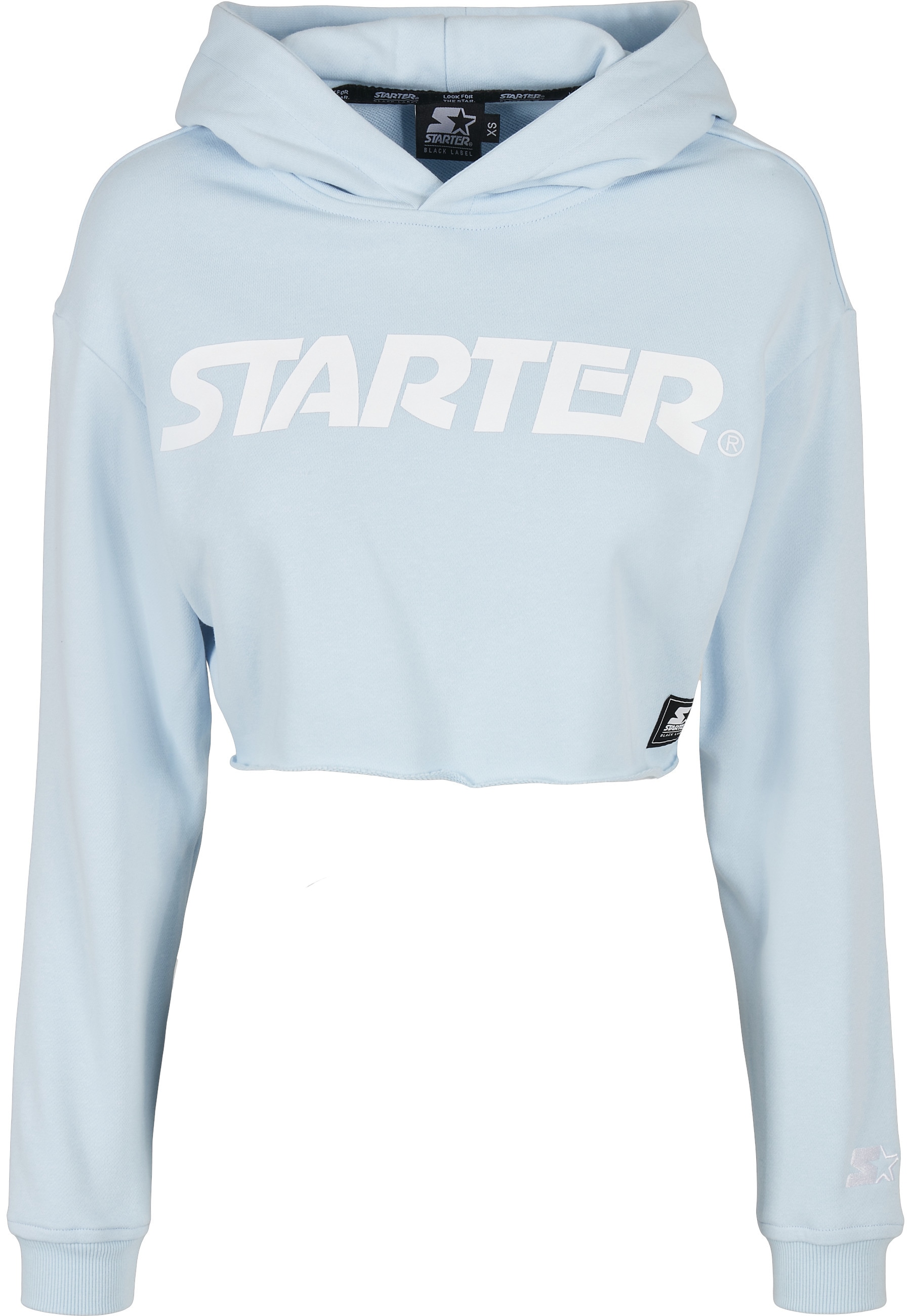 Starter Black Label Rundhalspullover "Starter Black Label Damen Ladies Starter Cropped Hoody" 1 Stk.