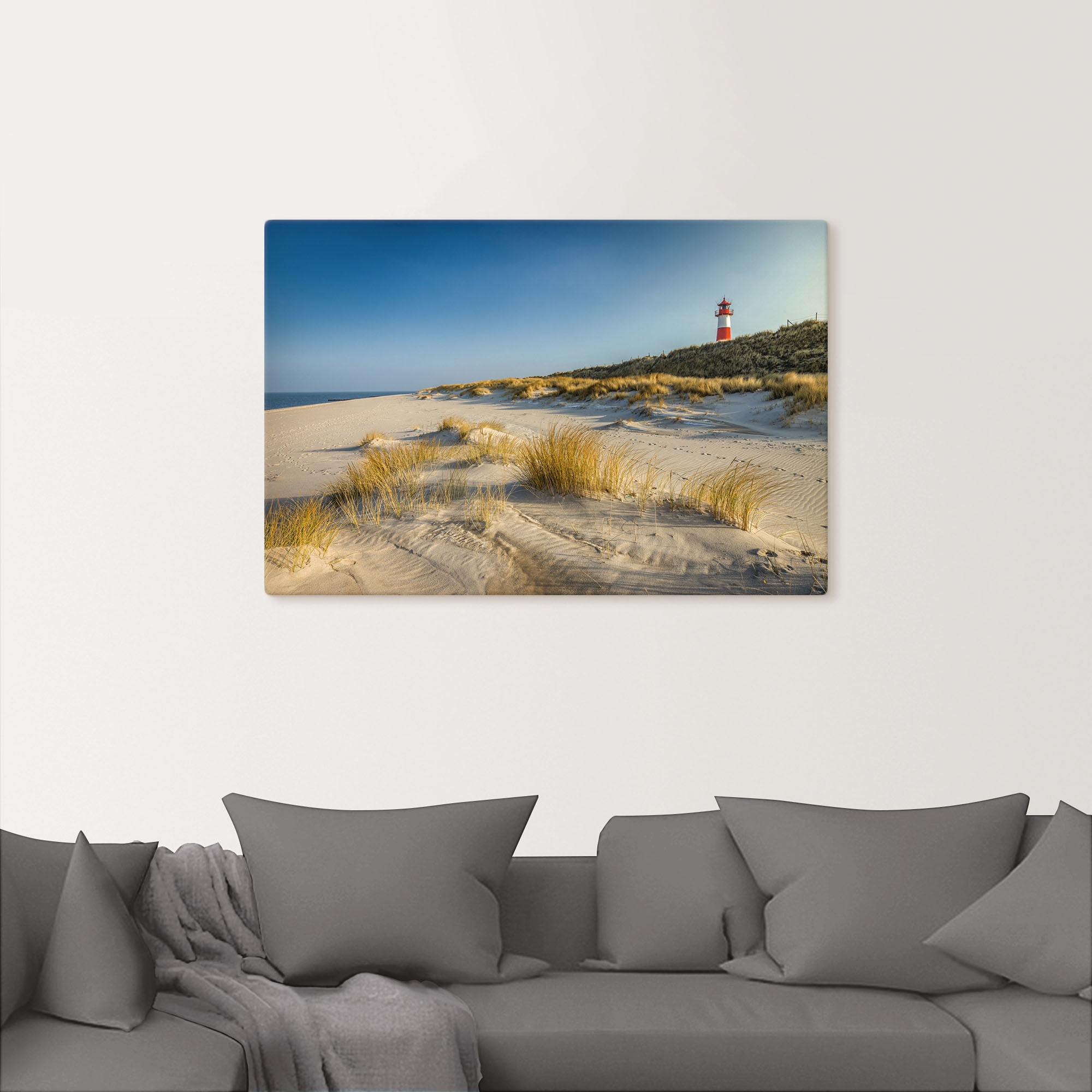Artland Wandbild »Leuchtturm List-Ost Ellenbogen-Halbinsel«, Strandbilder, (1 St.), als Alubild, Outdoorbild, Leinwandbild, Poster in verschied. Größen