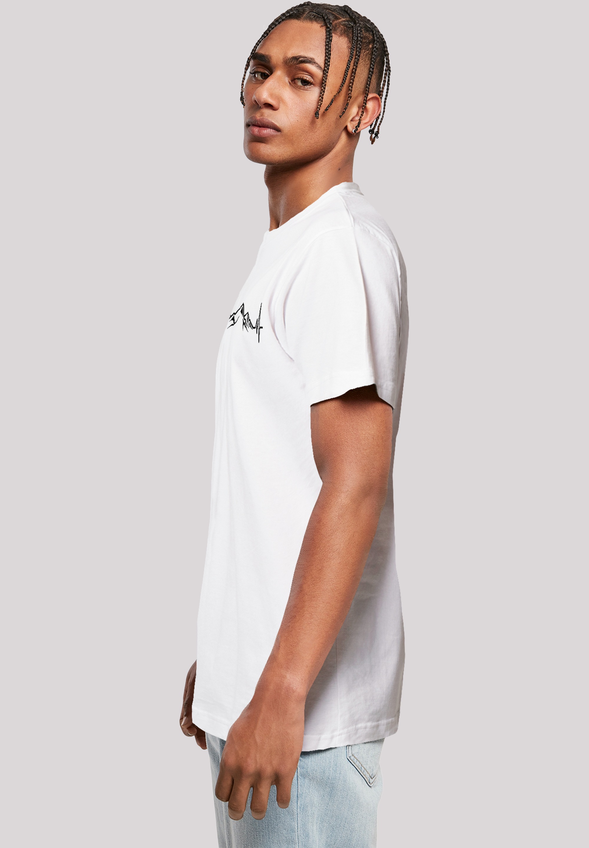 F4NT4STIC T-Shirt »Herzschlag Berge Wandern«, Premium Qualität