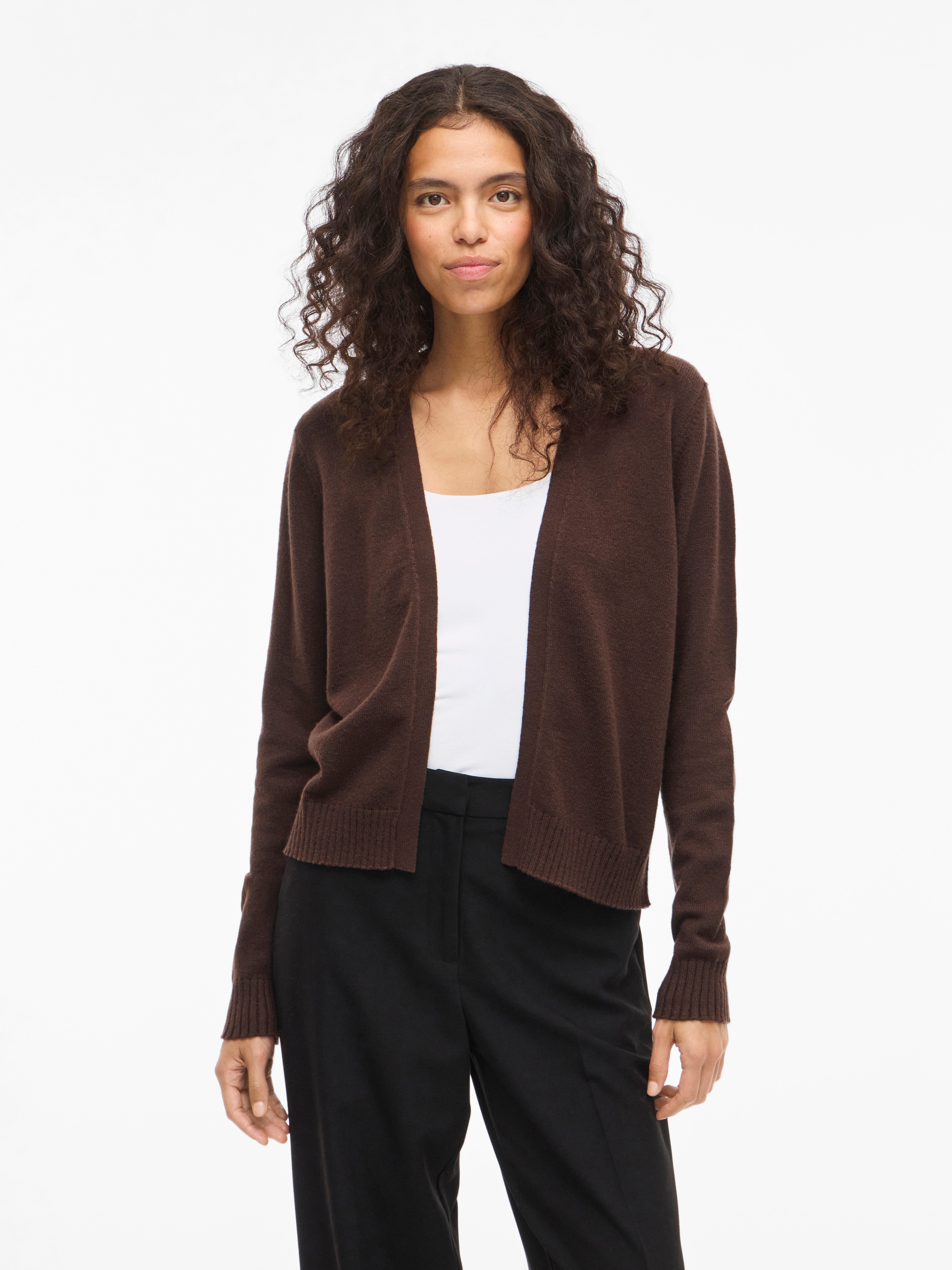 Vila Cardigan "VIRIL SHORT L/S KNIT CARDIGAN-NOOS" Materialmix, regular fit
