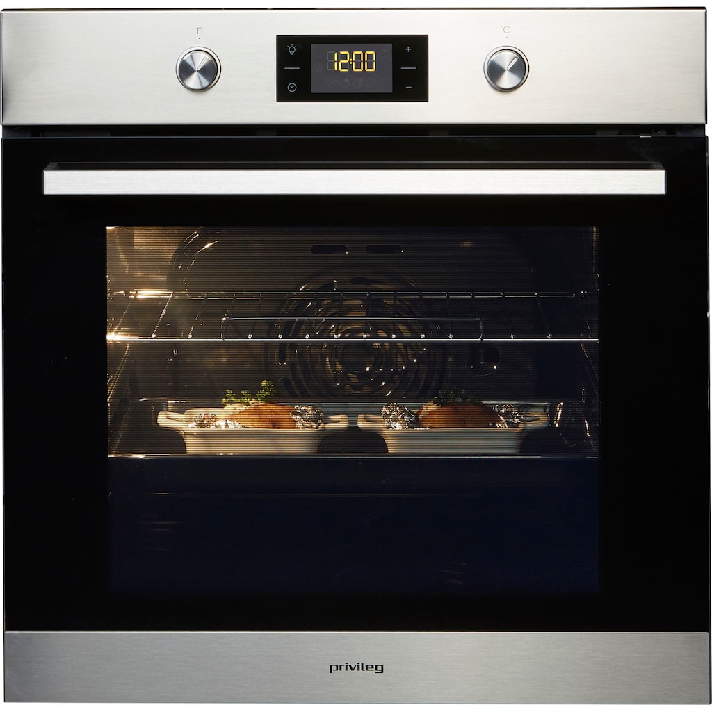 Privileg Backofen-Set »BAKO Turn&Cook 400«, PBWR6 OP8V2 IN, mit 2-fach-Teleskopauszug, Pyrolyse-Selbstreinigung