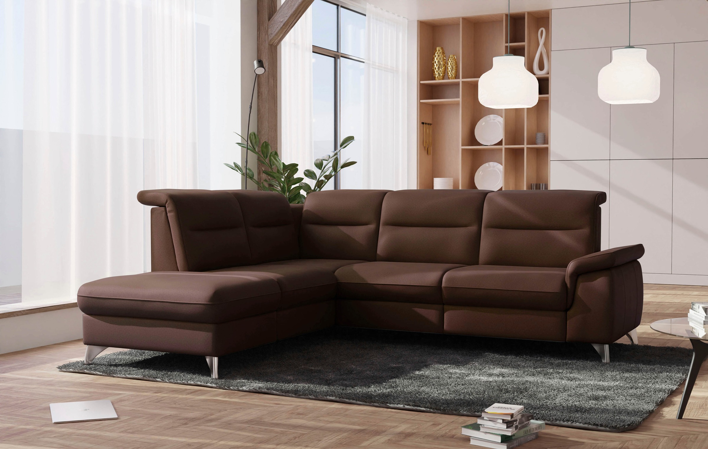 sit&more Ecksofa »Astoria L-Form«, wahlweise mit motorischer Relaxfunktion