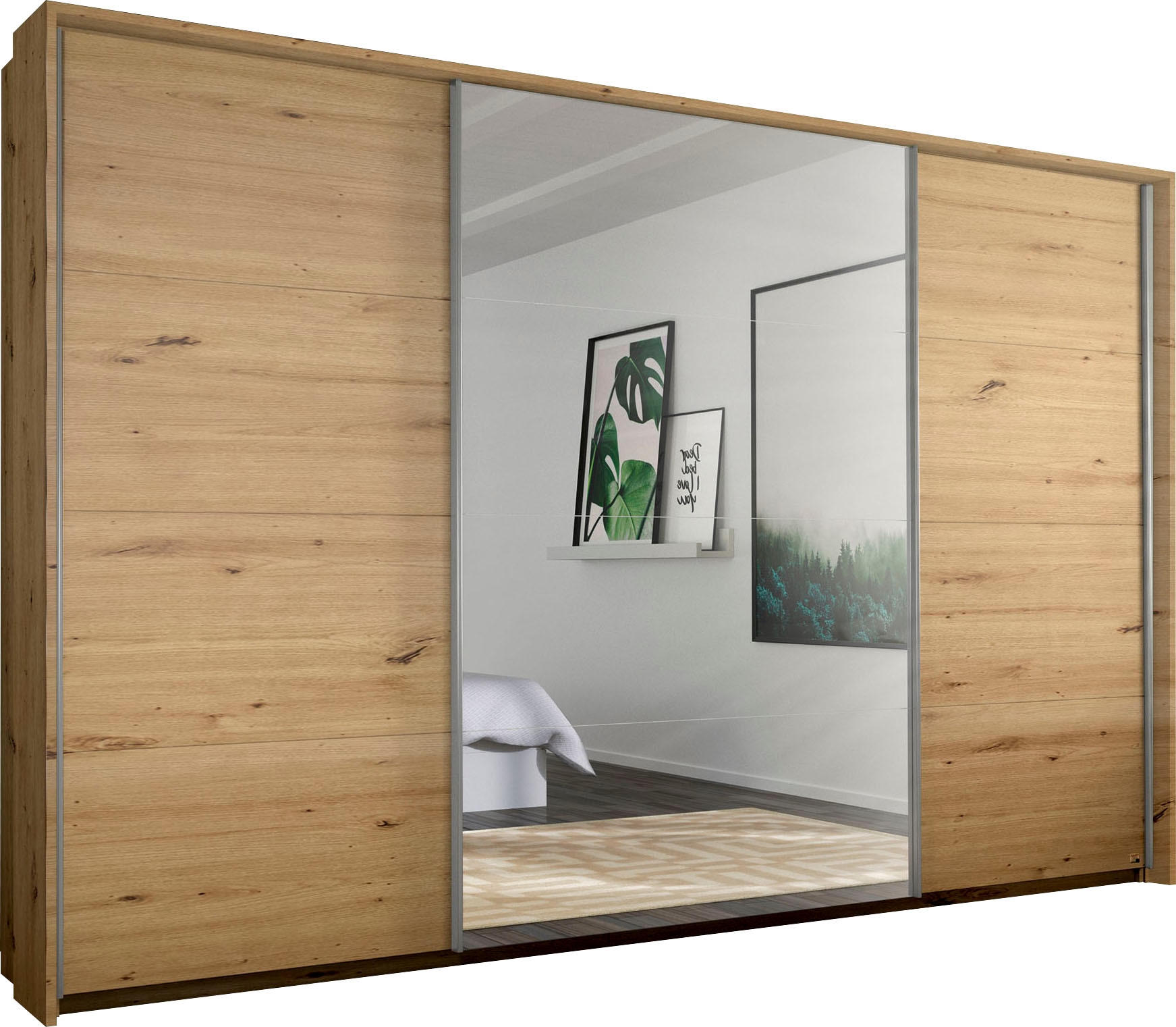 OTTO home Kleiderschrank "Kleiderschrank Schrank Garderobe Wäscheschrank TOMA mit Passepartout" Breiten 211/278/323/368 cm, Höhen 214/233 cm inkl. Passepartout, inkl. Regaleinsatz sowie zusätzlichen Einlegeböden MADE IN GERMANY