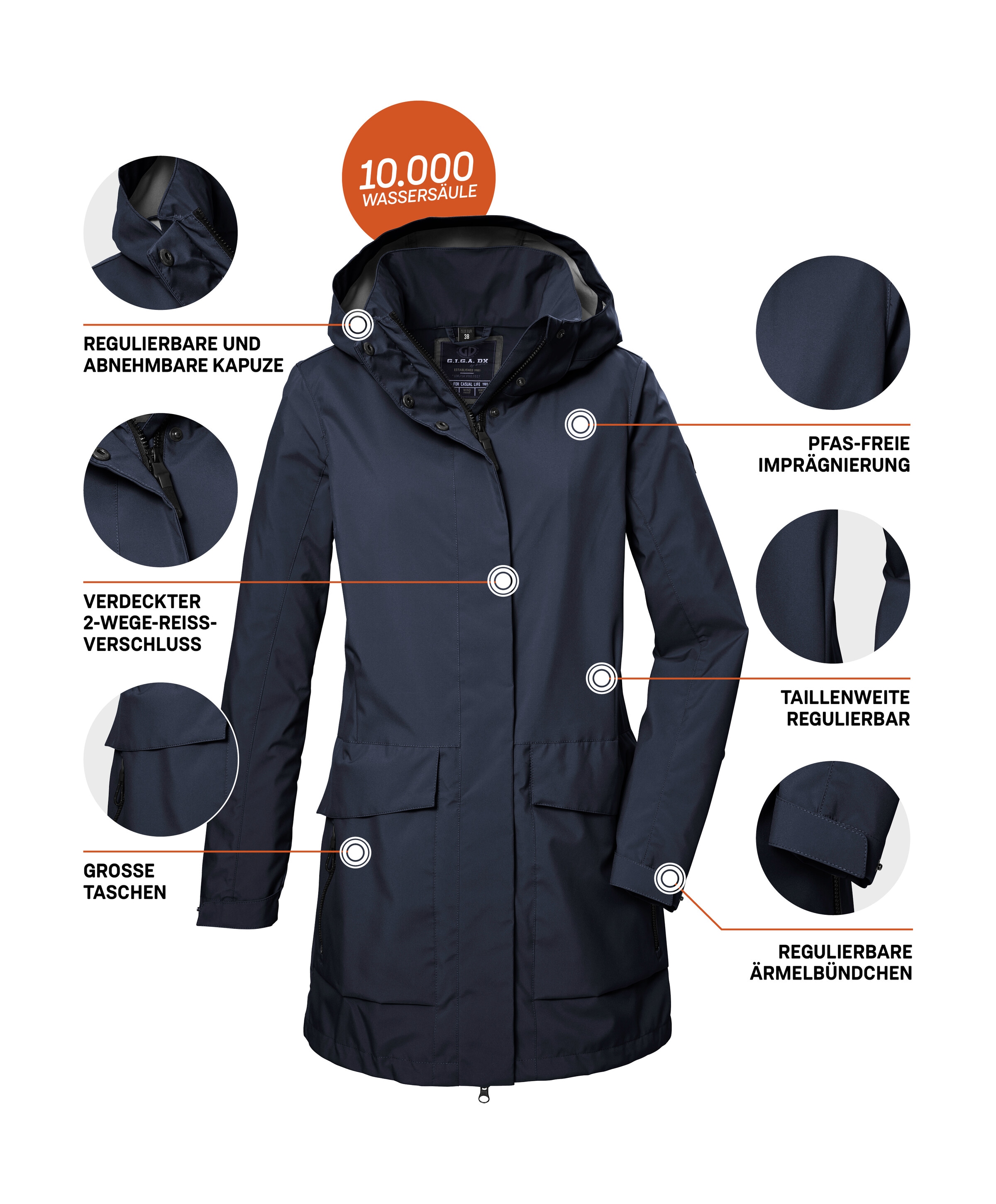 G.I.G.A. DX by killtec Softshellparka »GS 95 WMN SFTSHLL PRK«, Wasser- und windabweisender, atmungsaktiver Softshellparka