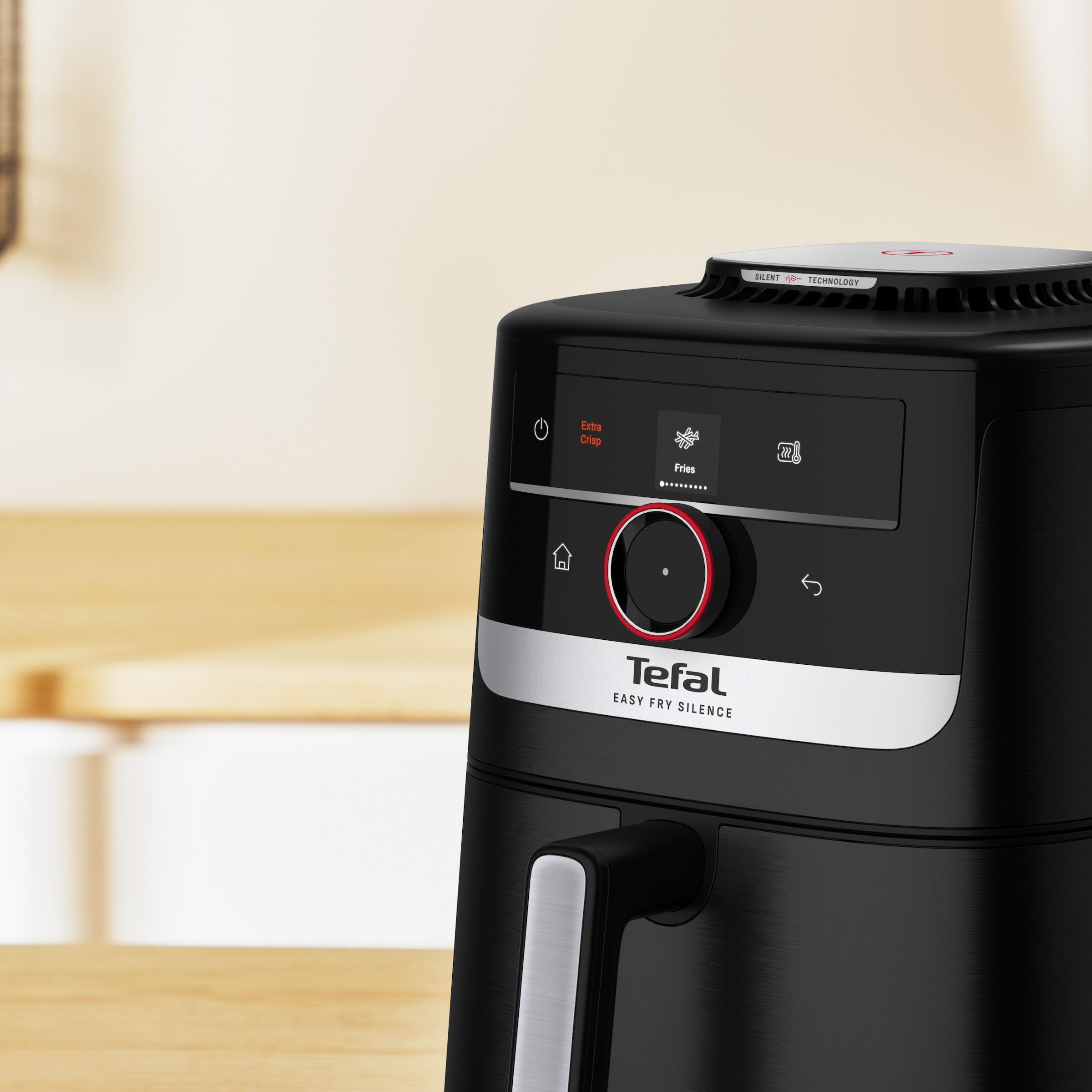 Tefal Heißluftfritteuse »EY5728 Easy Fry Smart & Silence«, 1670 W, extrem leise, Smart-Assist-System, 40°C bis 220°C, Edelstahl, 5,0l