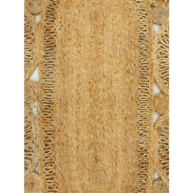 carpetfine Sisalteppich »Juteteppich Liam«, rund, natürliches  Pflanzenmaterial von Hand gewebt, Boho Style bestellen | BAUR