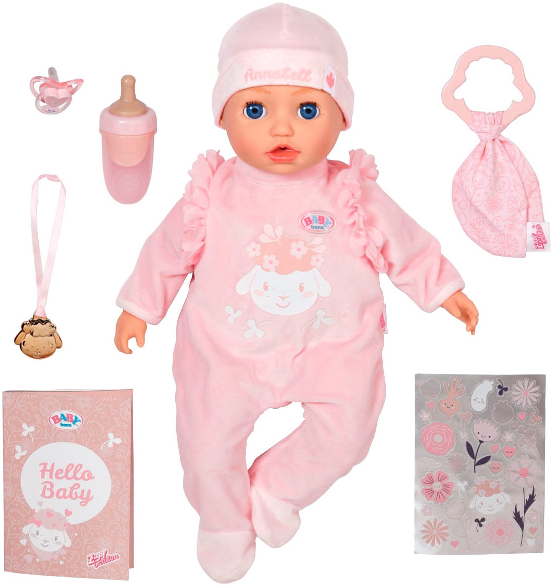 BABY BORN Baby Babypuppe "Annabell 43 cm", rosa, Puppen