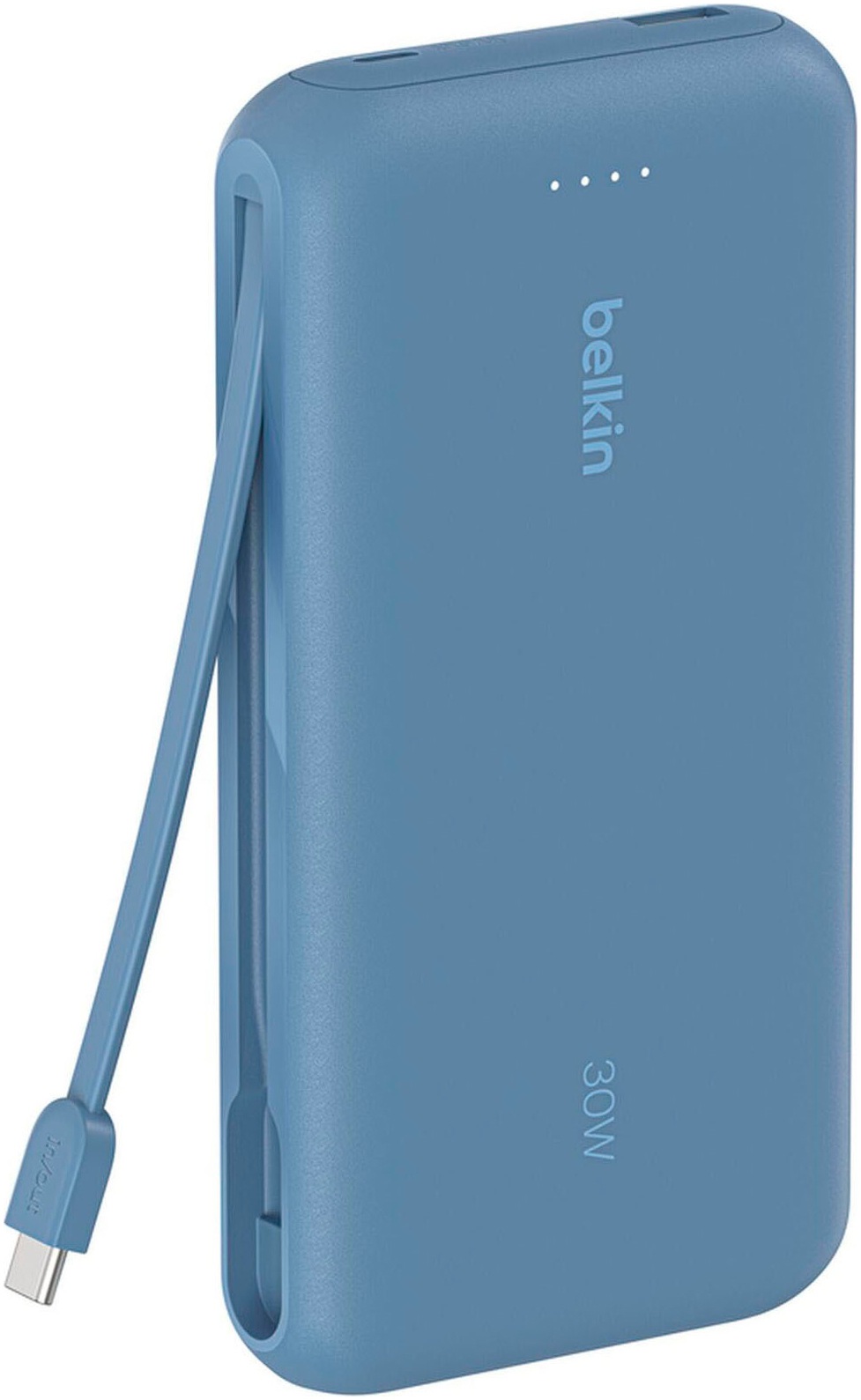 BELKIN Powerbank "BOOST CHARGE 20K mit integriertem Kabel 20.000mAh", 7,4 V 20mAh, blau, Akkumulatoren