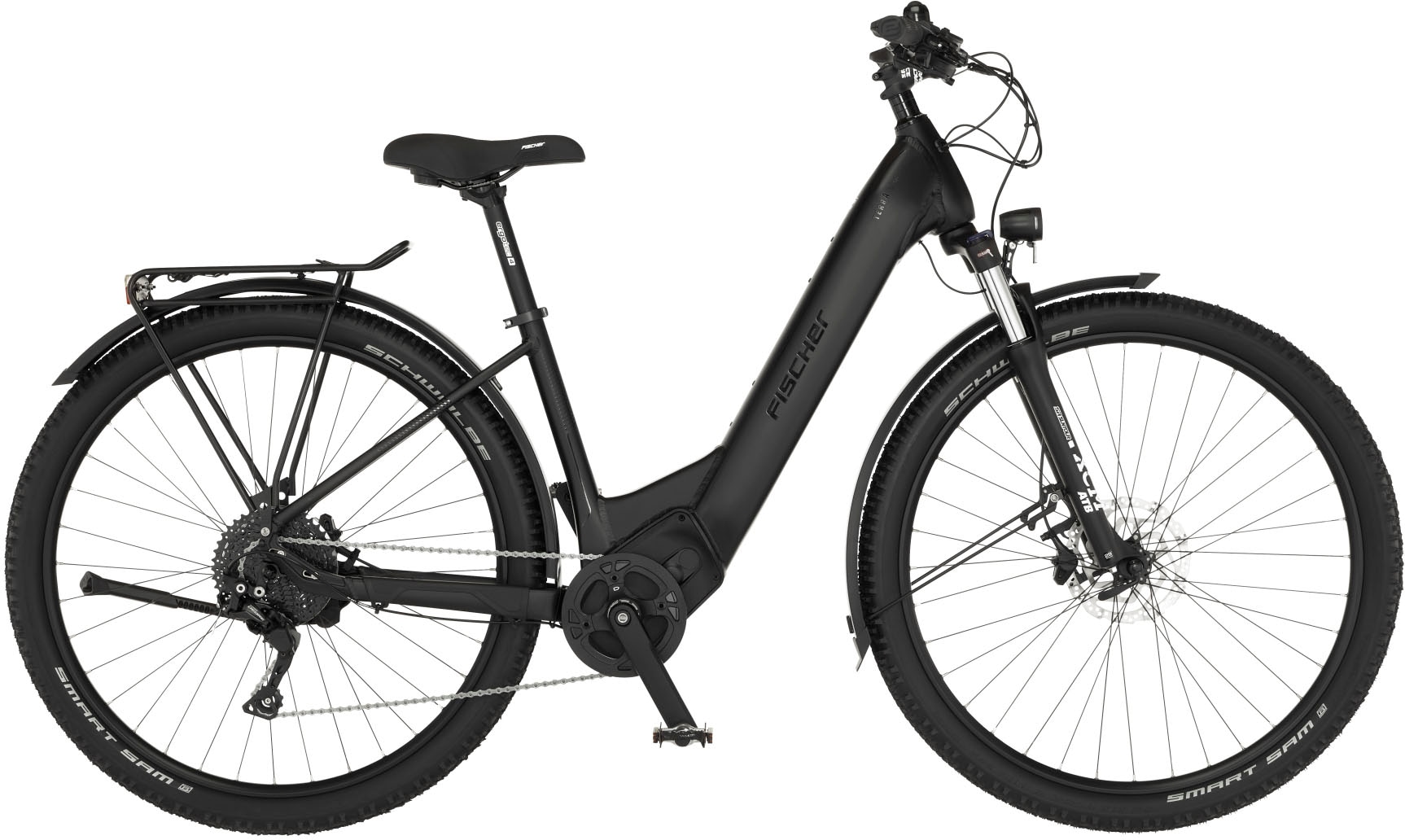 FISCHER Fahrrad E-Bike »TERRA 8.0i 43«, 10 Gang, Shimano, Deore, Mittelmotor 250 W, (mit Fahrradschloss), Pedelec, Elektrofahrrad für Damen u. Herren, ATP