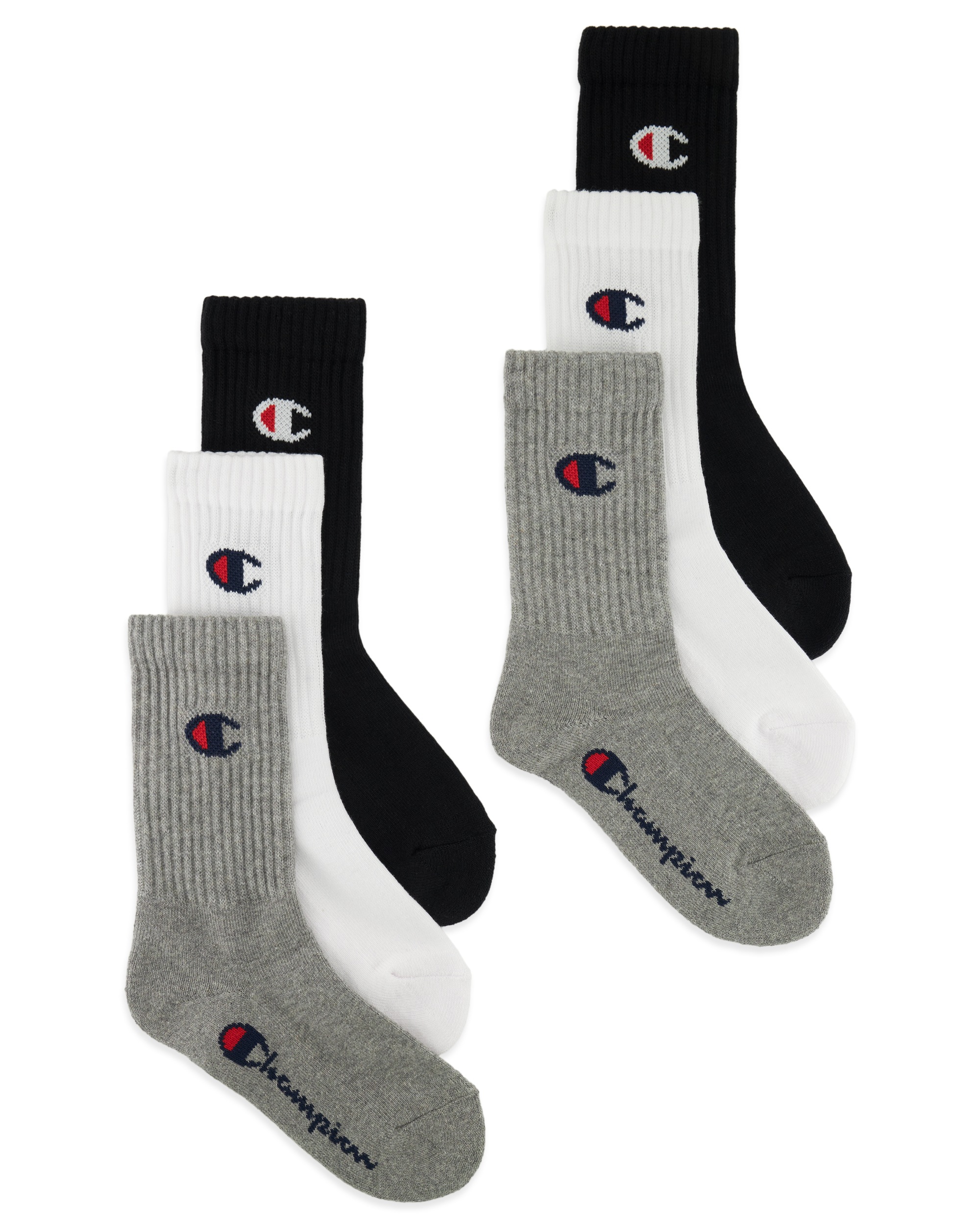 Thumbnail - Champion Sportsocken Packung, 6 Stk. tlg. für Kinder, sportlicher Stil, aus Baumwolle, Polyester und Elasthan