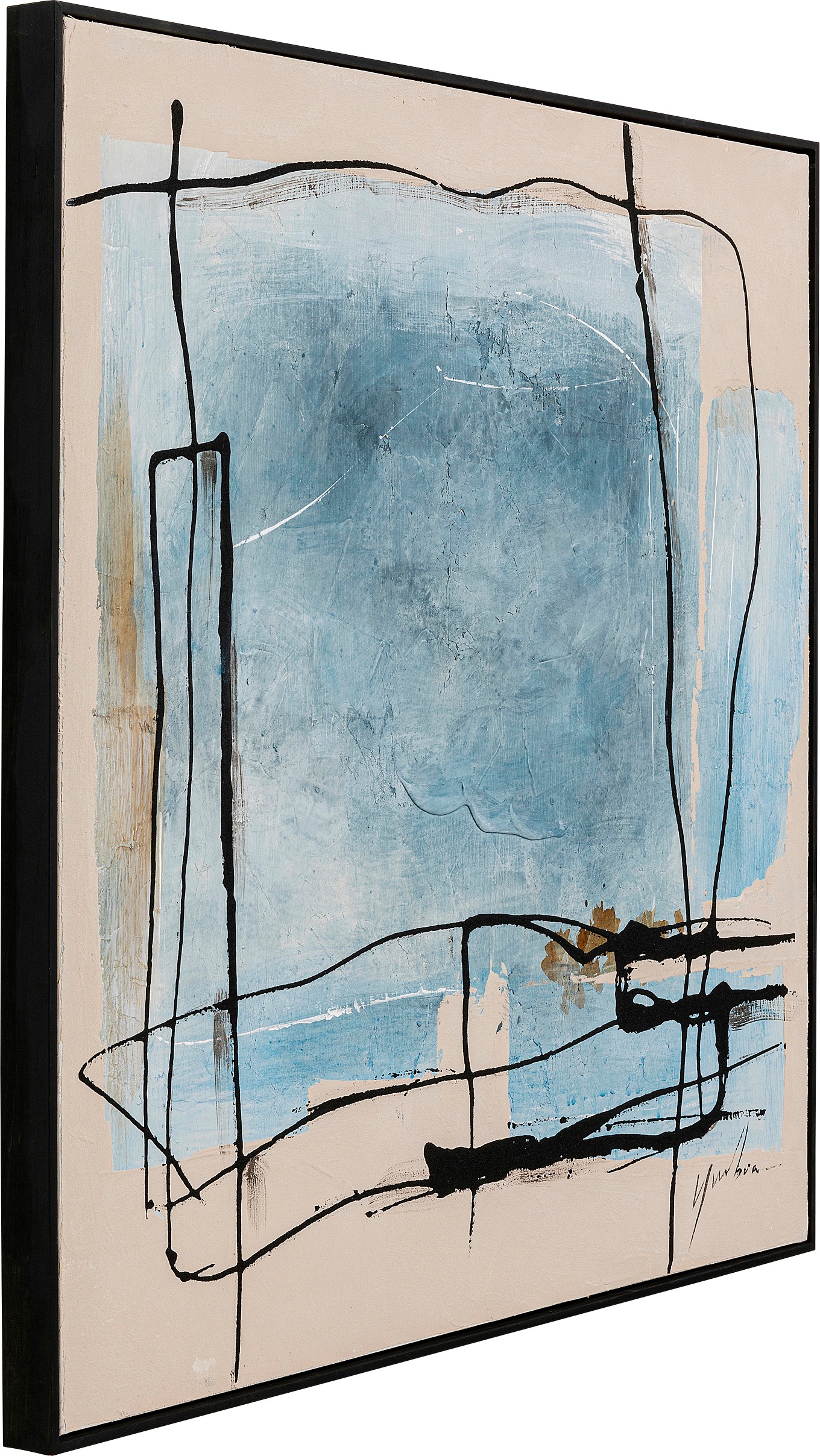 Thumbnail - Kare Design Bild mit Rahmen "Gerahmtes Bild Dust Blau"