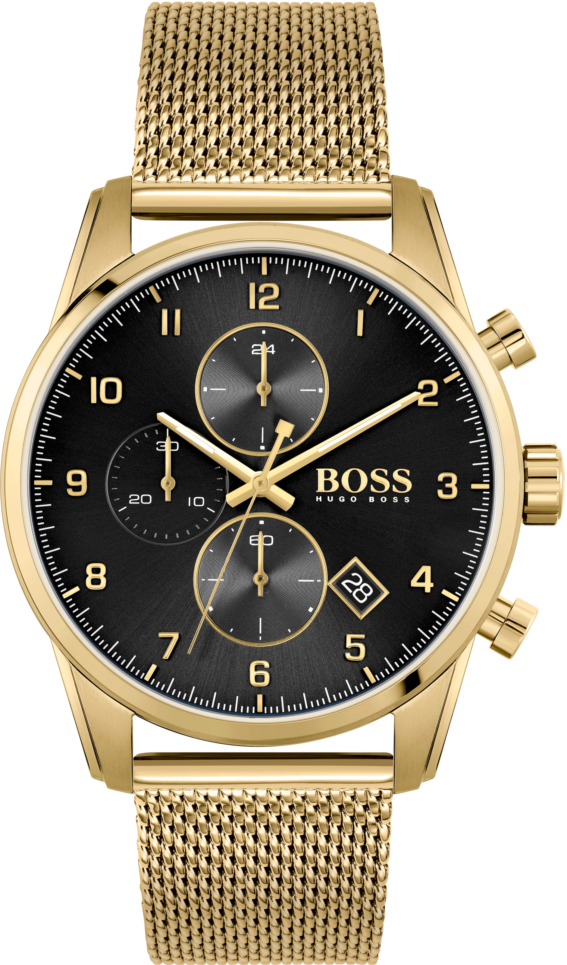 BOSS Chronograph »SKYMASTER, 1513838«, Quarzuhr, Herrenuhr, Armbanduhr, Stoppfunktion, Datum