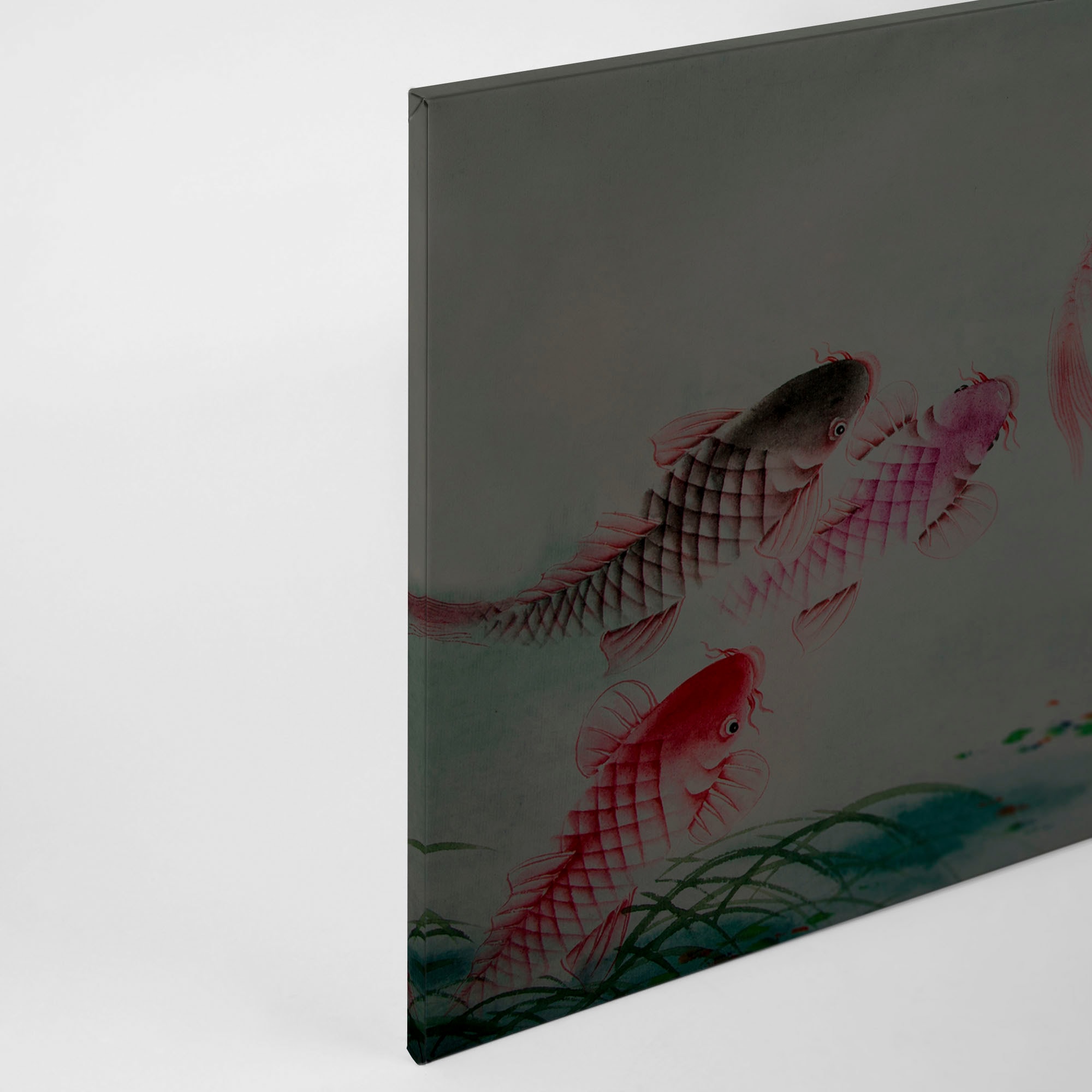 A.S. Création Leinwandbild »dancing kois«, Kunst-Tiere-Kinder, (1 St.), Keilrahmen Bild Fische Asiatisch Koi Leinwand-Bild Wohnzimmer modern