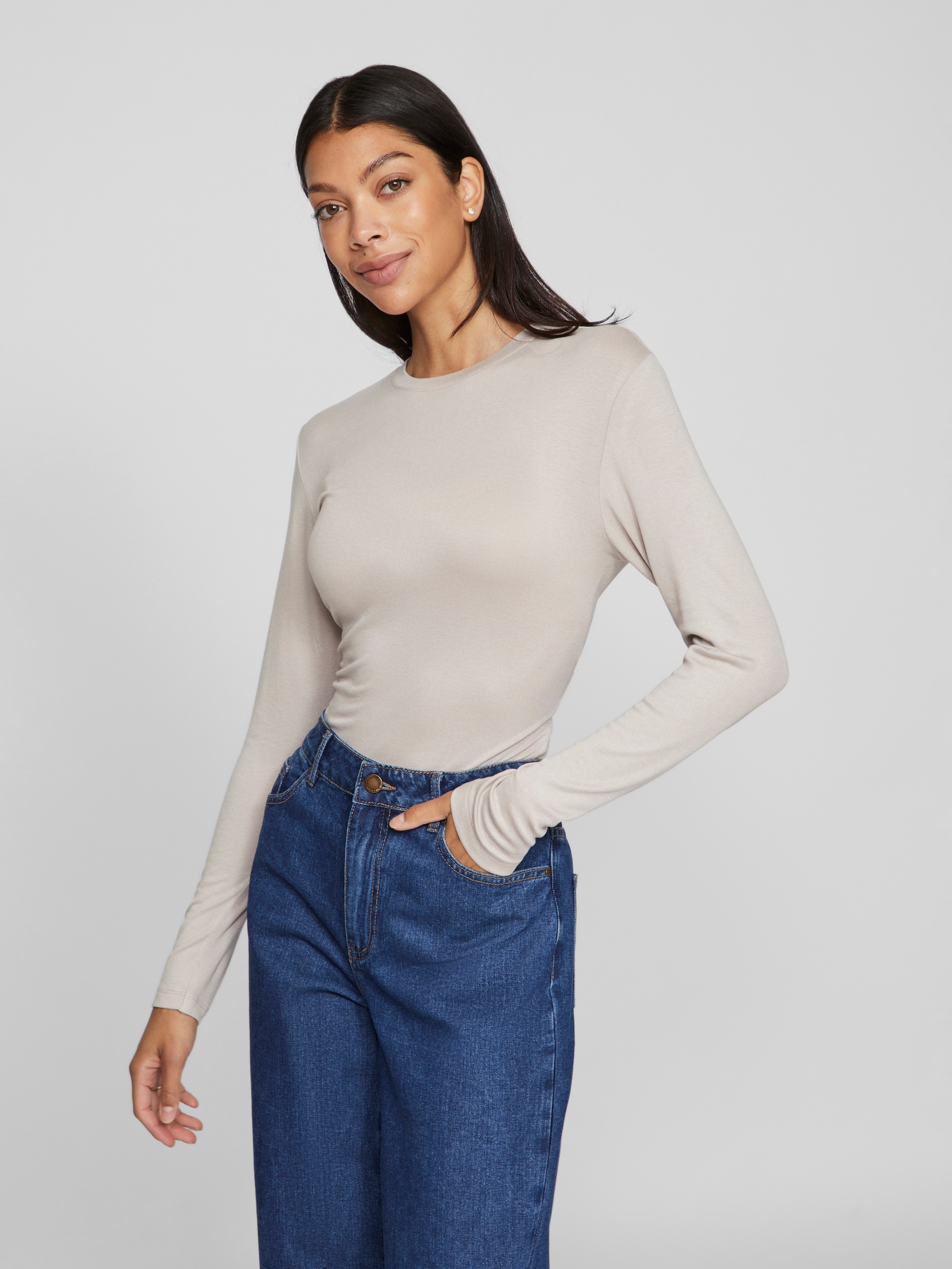 Vila Langarmshirt »VIALEXIA O-NECK L/S TOP - NOOS«