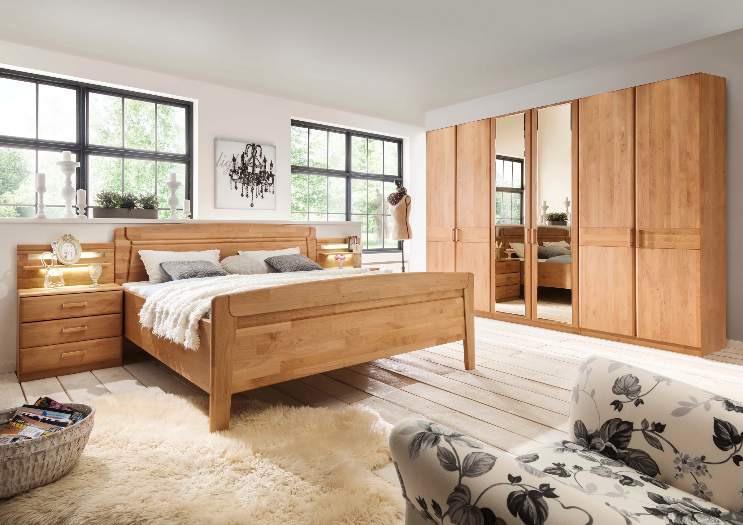 WIEMANN Funktionsbett "Lausanne, Bettgestell, Bettrahmen, teilmassiv Erle" günstig online kaufen