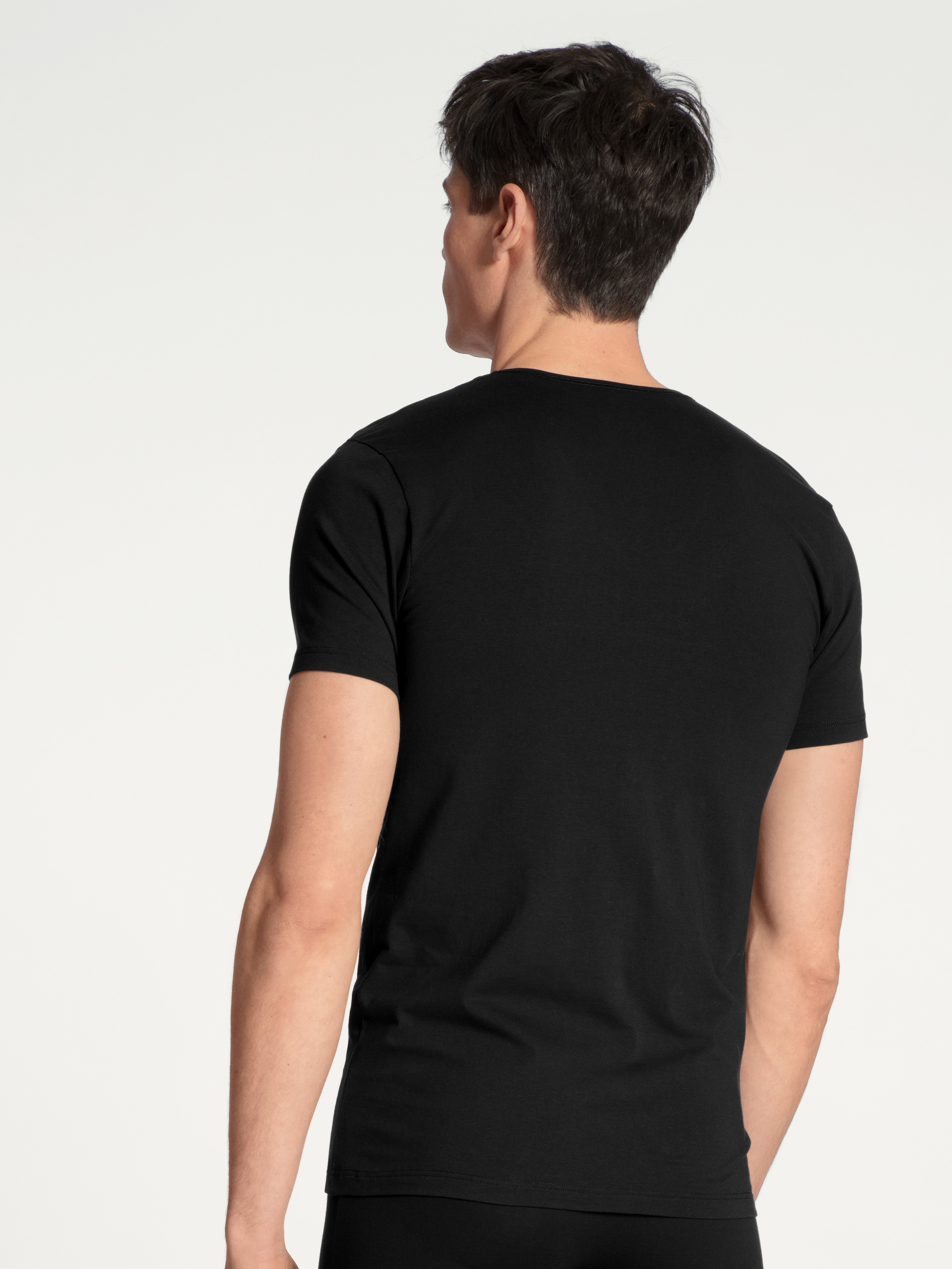 CALIDA T-Shirt »Cotton Code«, V-Ausschnitt, formstabiler Single Jersey, elastisch, Kurzarm