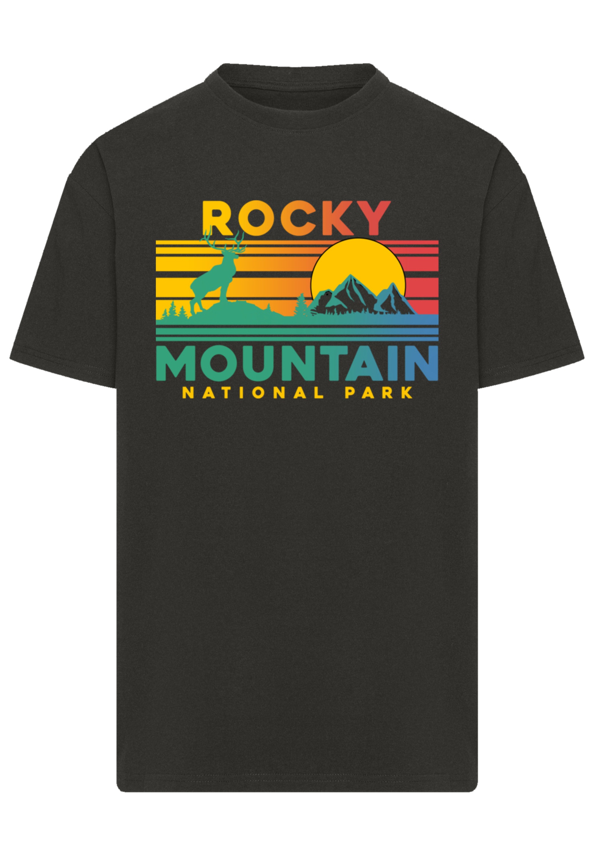 F4NT4STIC T-Shirt "US National Parks Rocky Mountain Sunset", Premium Qualit günstig online kaufen