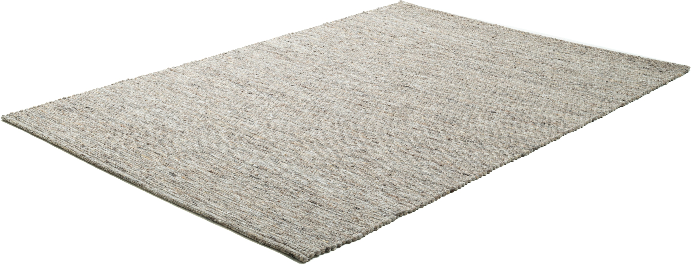 Sansibar Wollteppich »Hörnum«, rechteckig, 12 mm Höhe, Handweb Teppich, meliert, reine gewalkte Wolle, handgewebt
